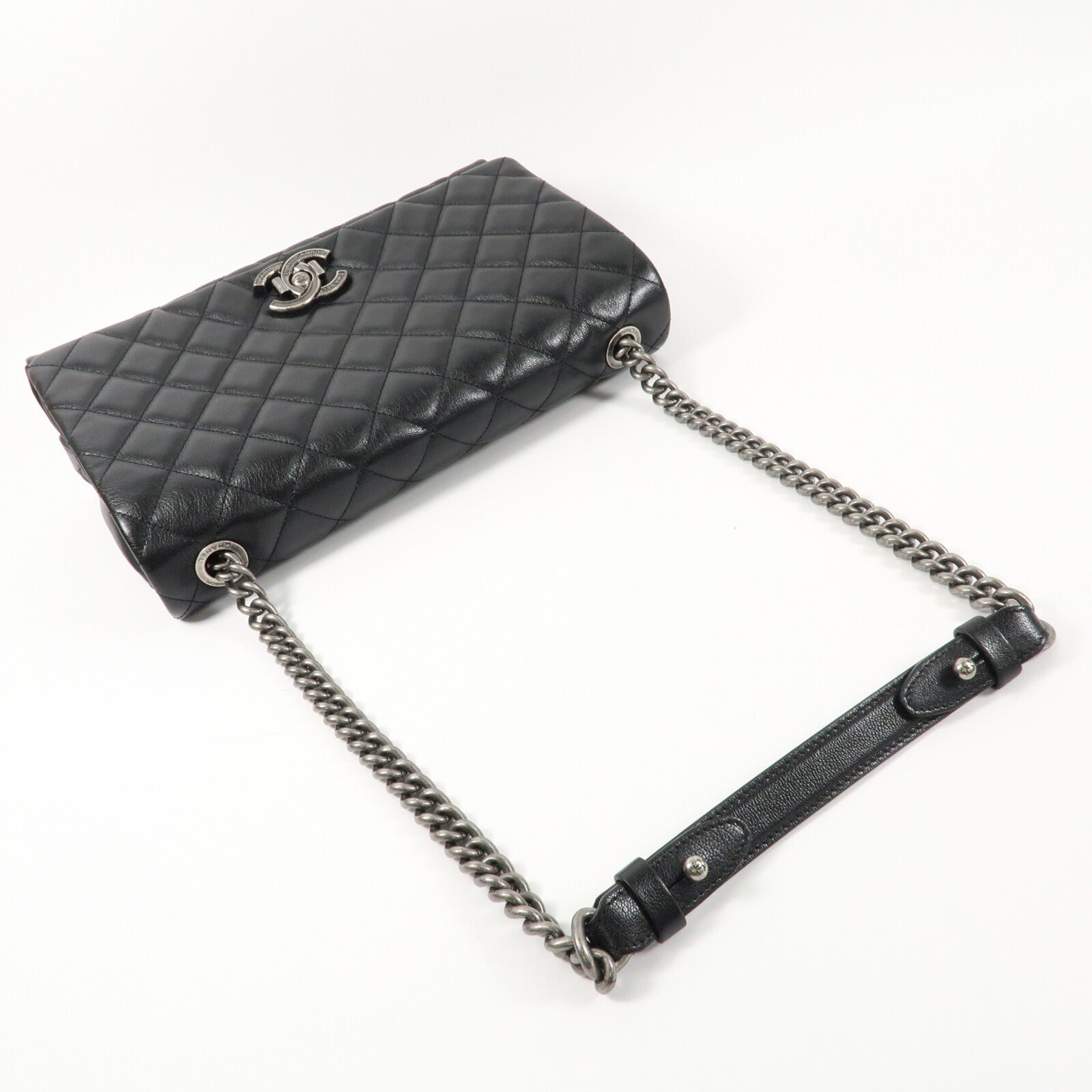 CHANEL 牛皮皮革Chain Shoulder鏈帶肩背袋