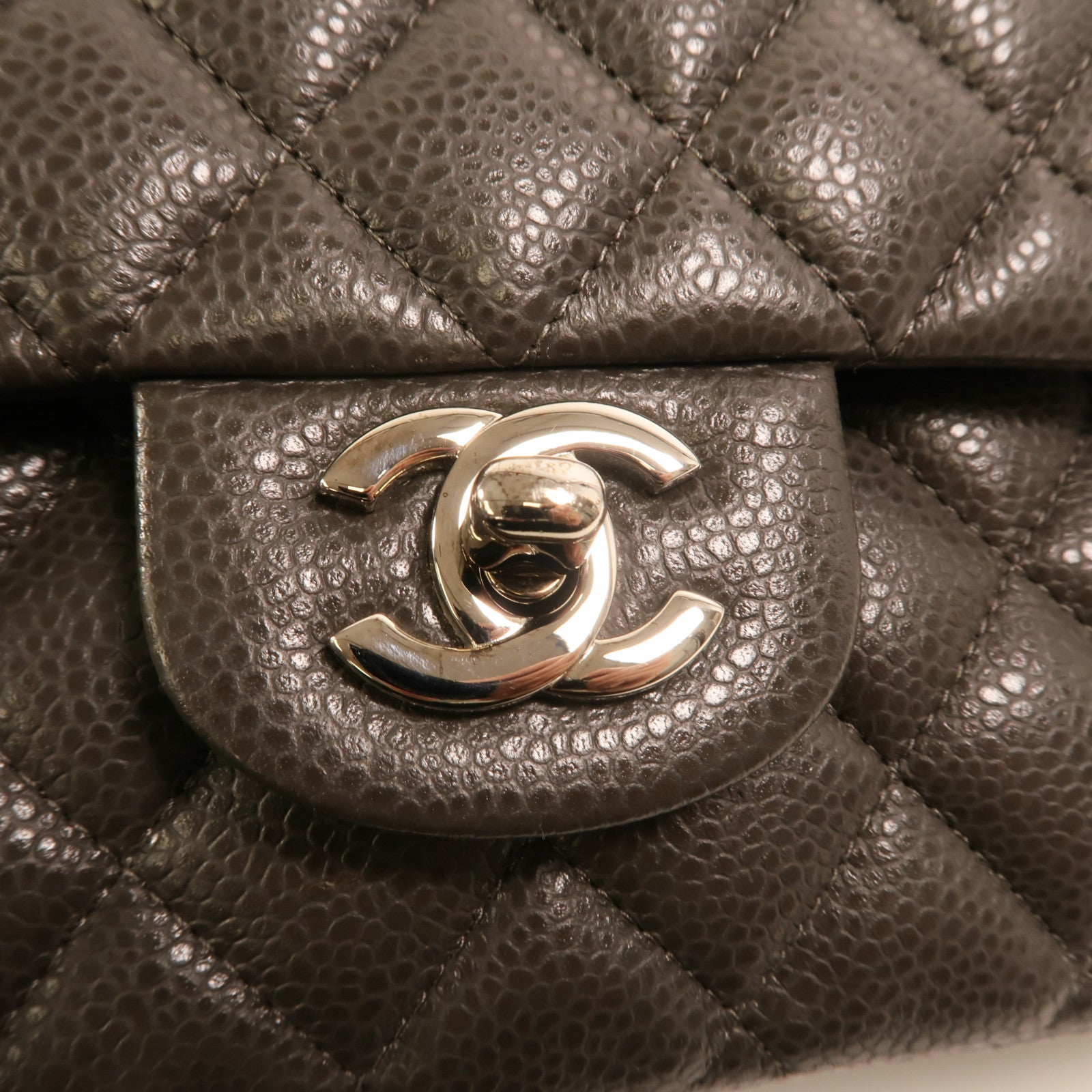CHANEL 牛皮皮革Classic 25銀扣鏈帶肩背袋