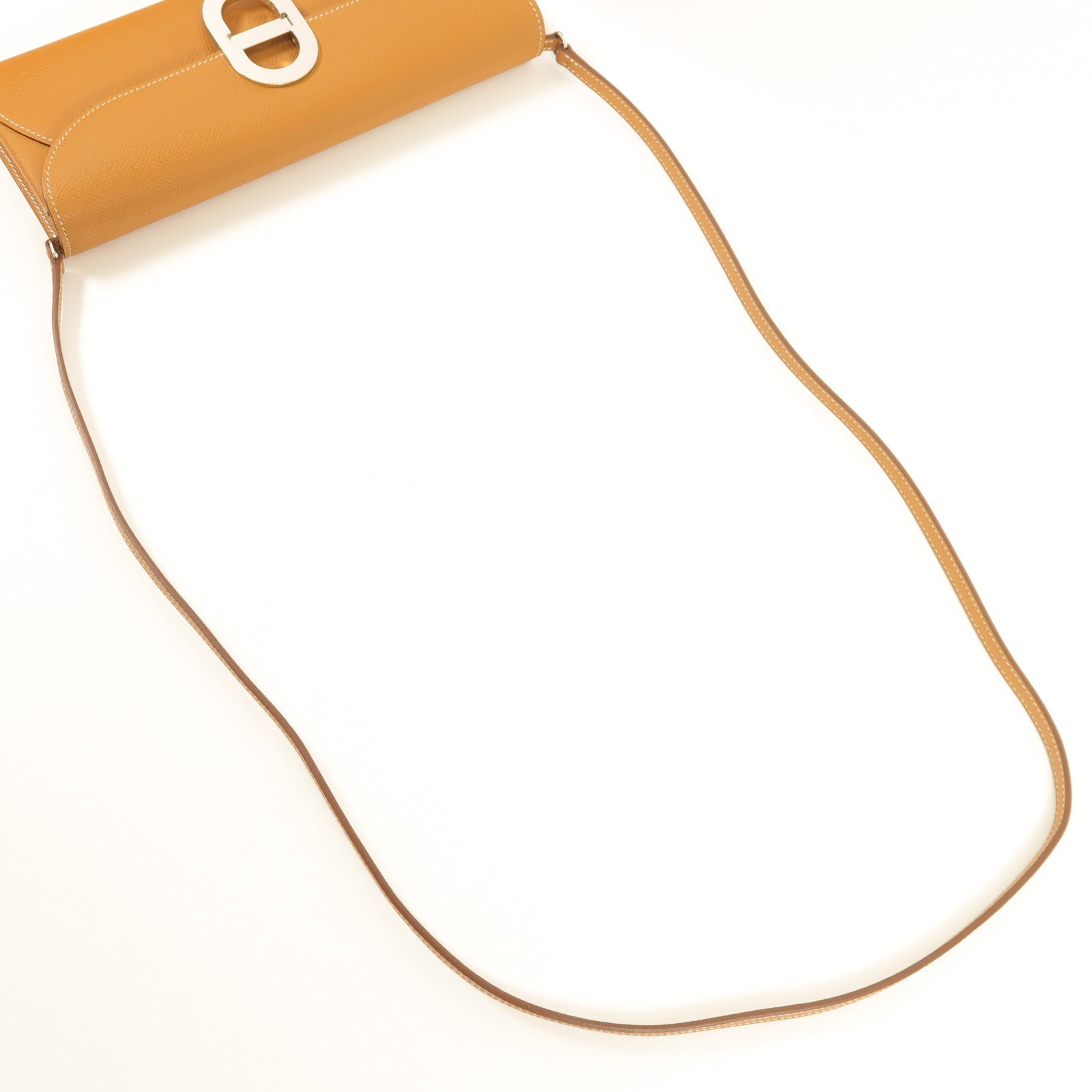 HERMES 【激減優惠】Epsom皮革Chaine d'Ancre To Go銀扣肩背袋Gold