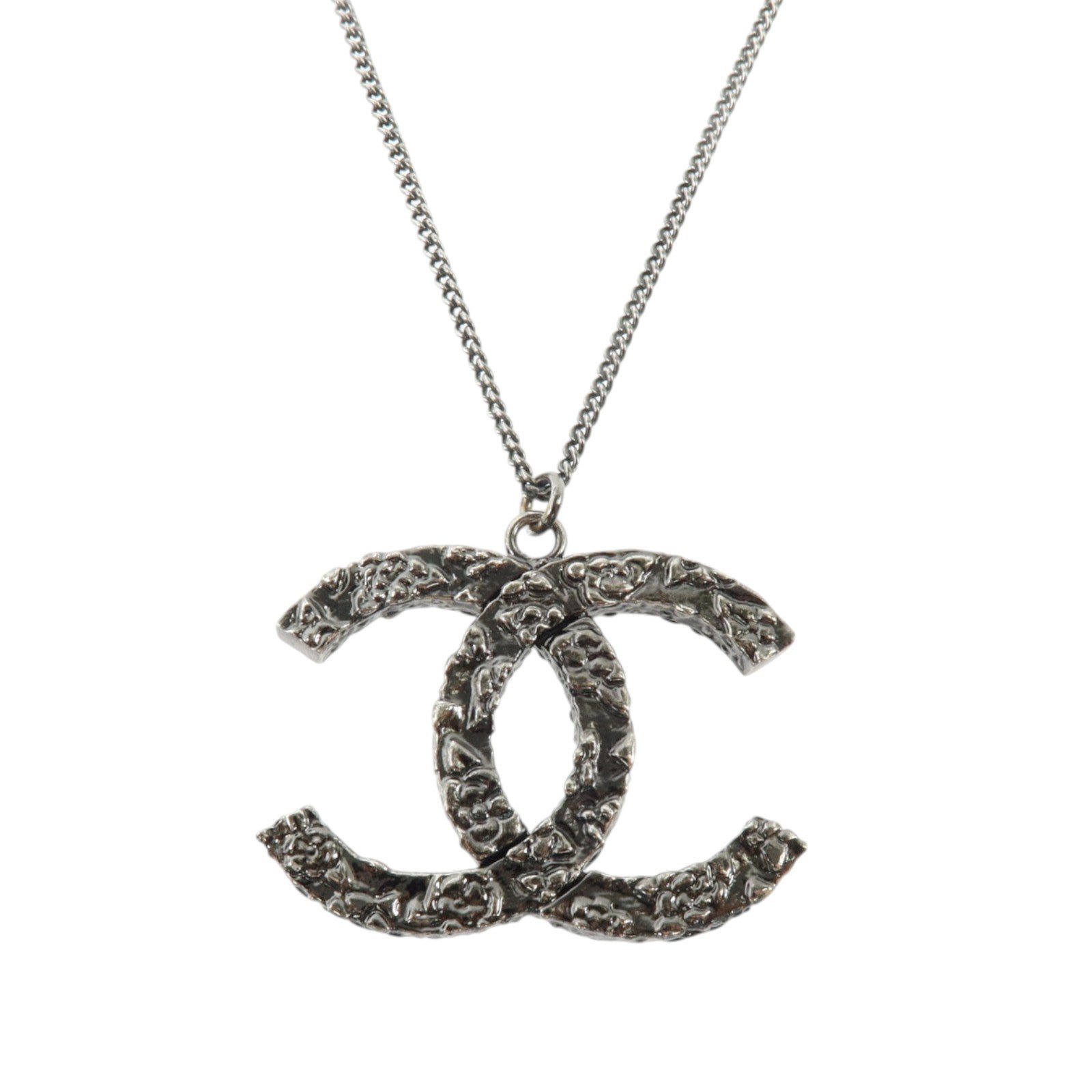 CHANEL 金屬So Black CC Pendant Necklace項鏈