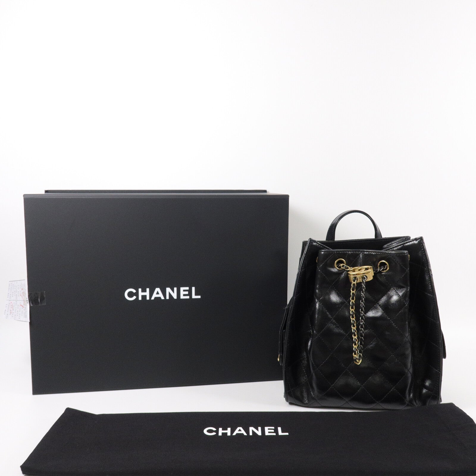 CHANEL 牛皮皮革Chanel 25 Backpack Medium鏈帶背包