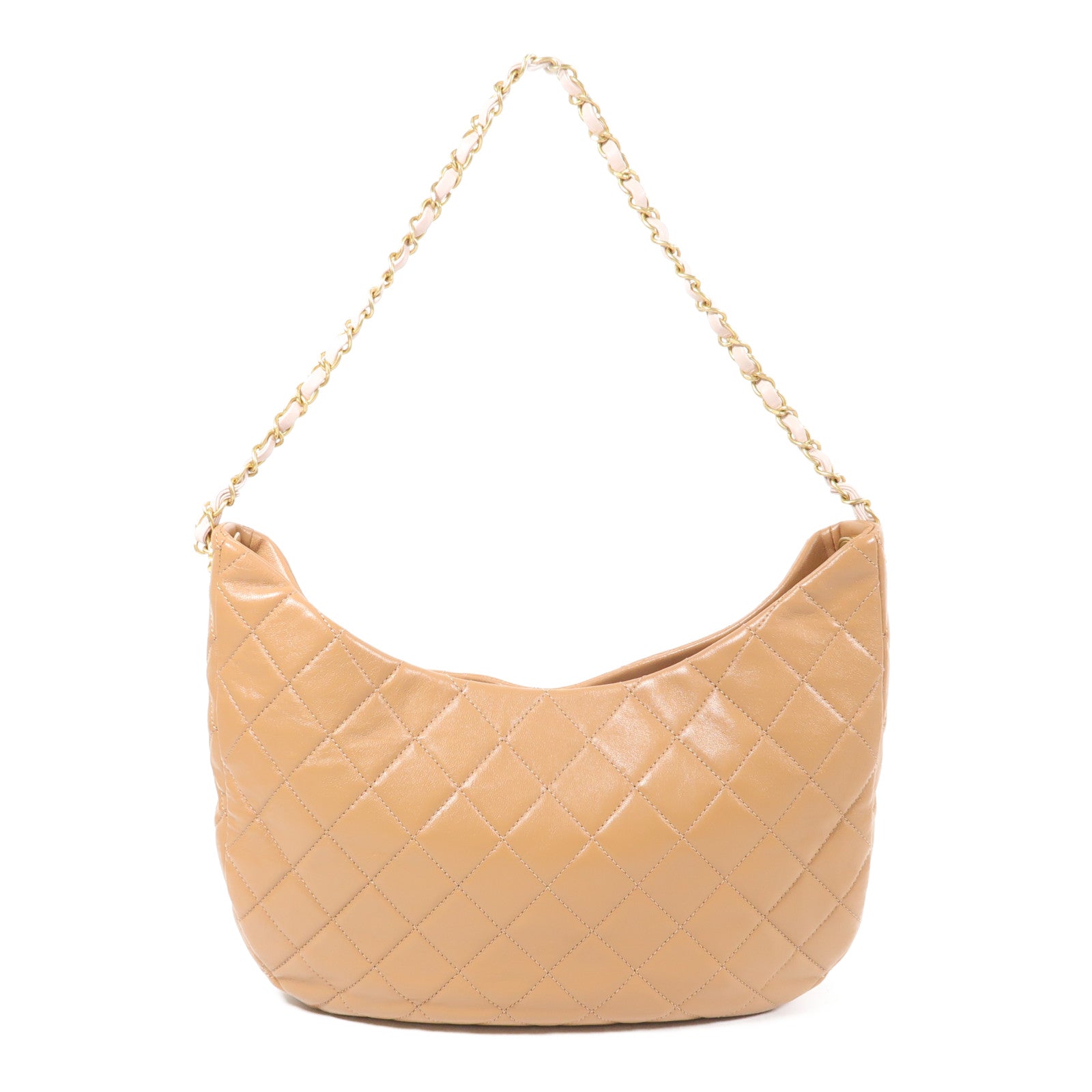 CHANEL 【激減優惠】牛皮皮革Hobo金扣鏈帶肩背袋