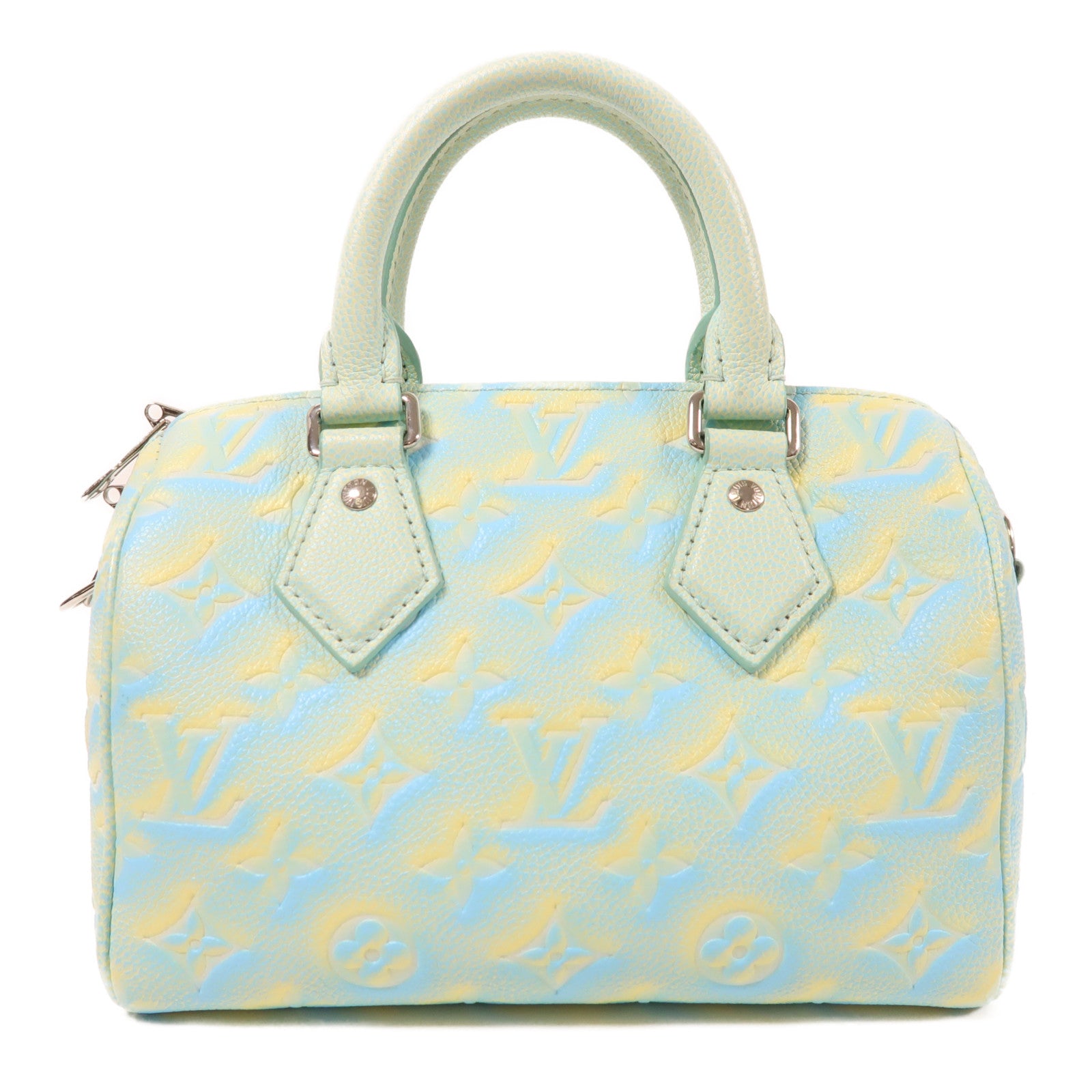 LOUIS VUITTON Monogram Empreinte Nano Speedy銀扣手挽肩背兩用袋