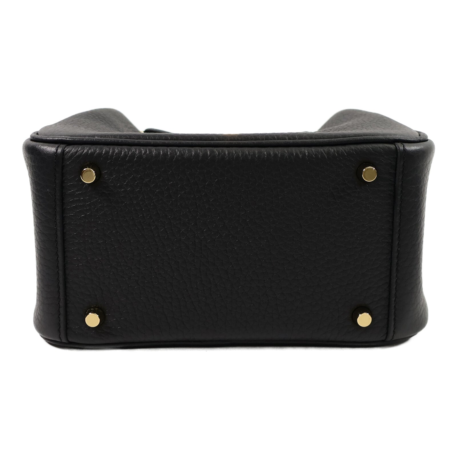 HERMES Clemence皮革Mini Lindy肩背袋Noir