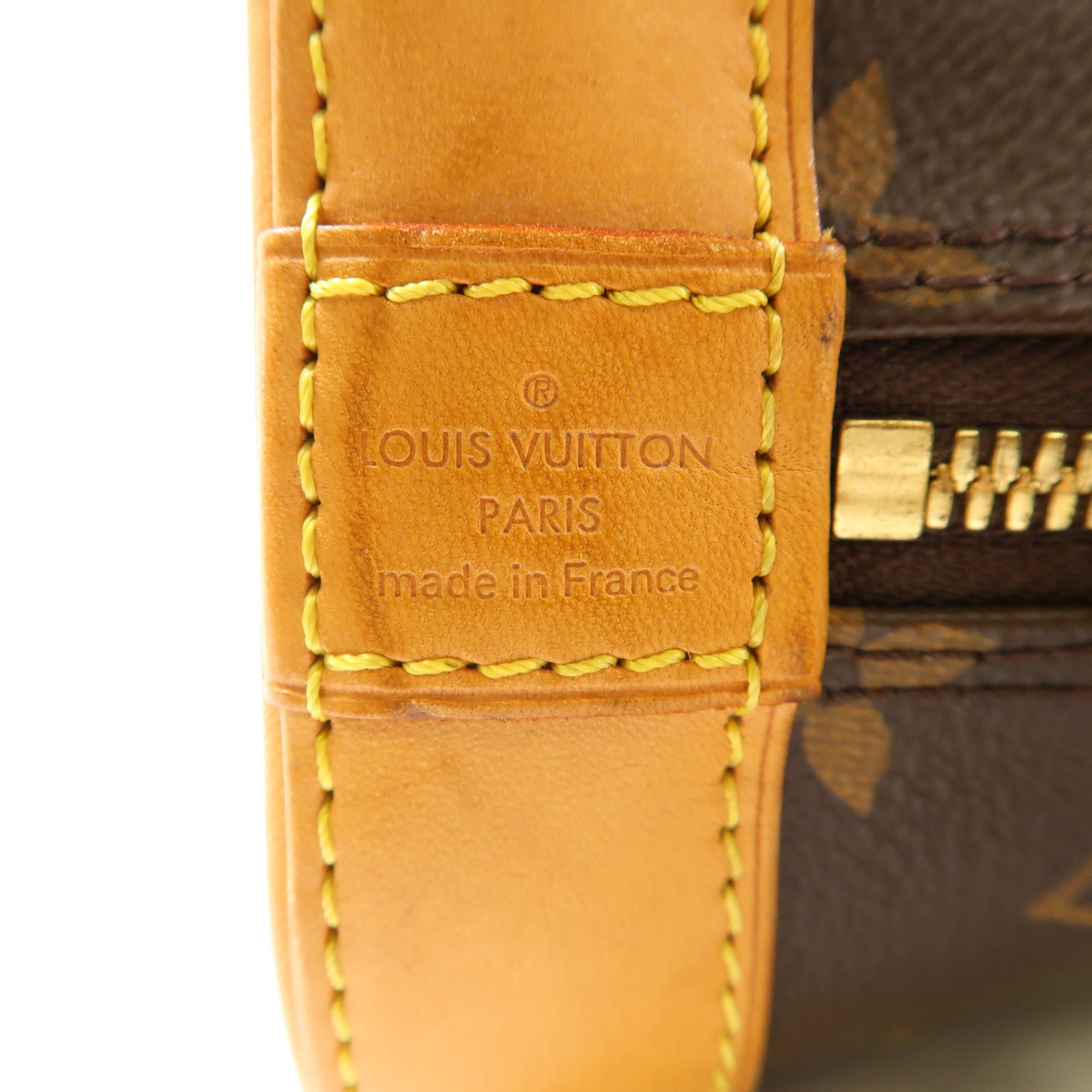 LOUIS VUITTON Monogram Alma BB金扣手挽肩背兩用袋棕色
