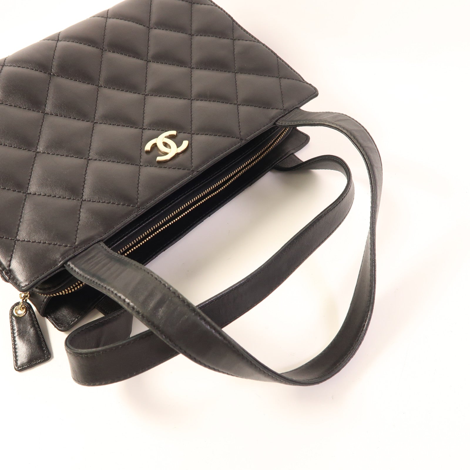 CHANEL 牛皮皮革Vintage Shoulder Bag金扣肩背袋