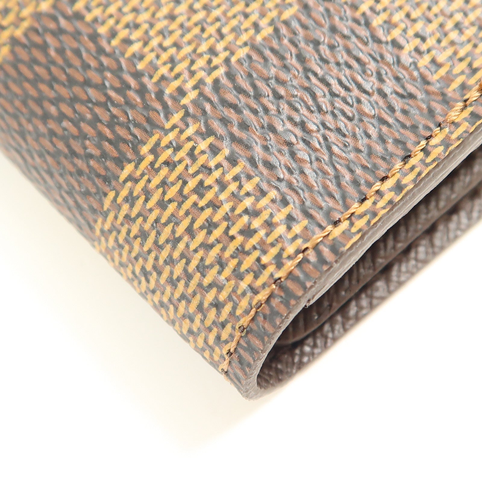 LOUIS VUITTON Damier 4 Key Holder金扣鎖匙包棕色
