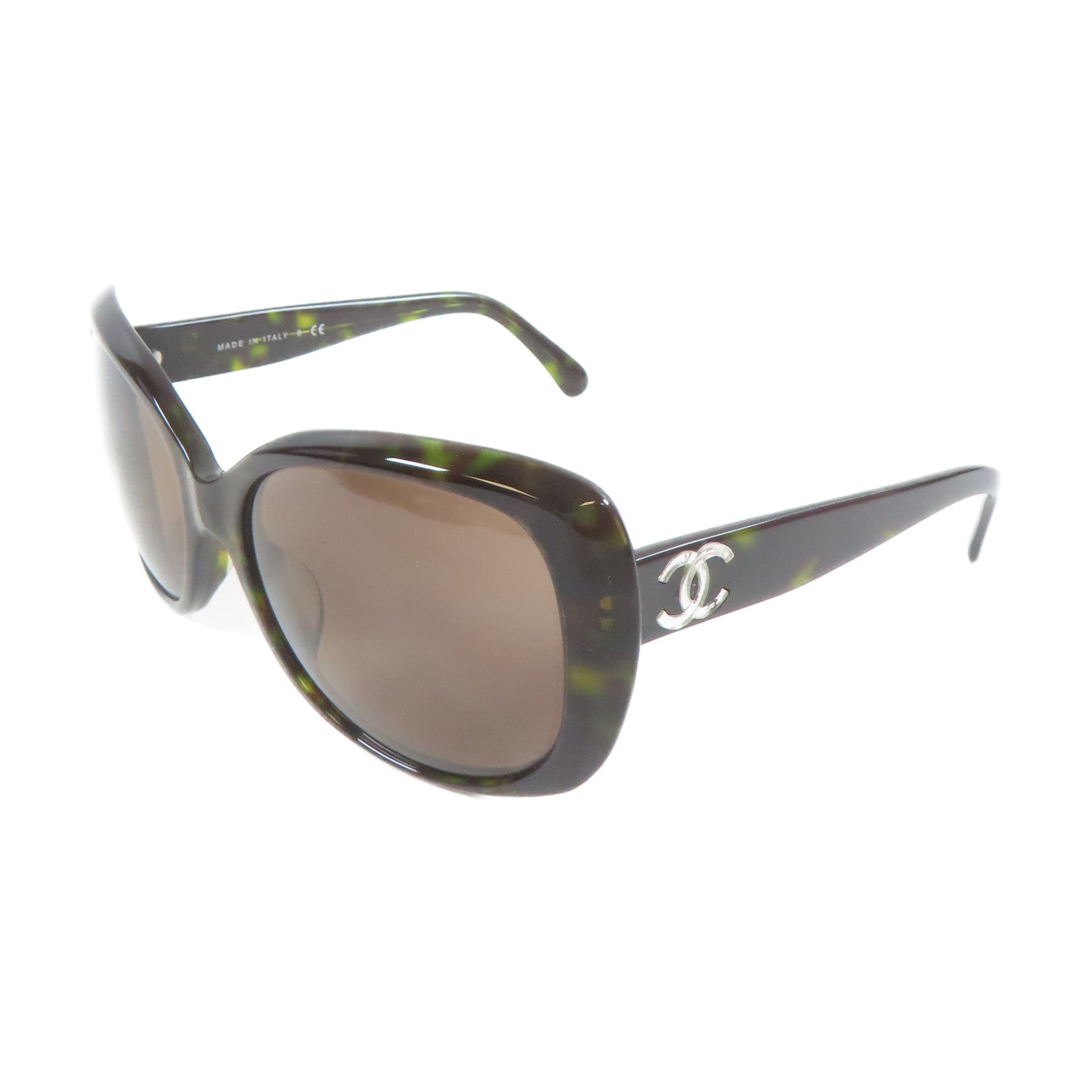 CHANEL PVC Sunglasses太陽眼鏡黑色/綠色