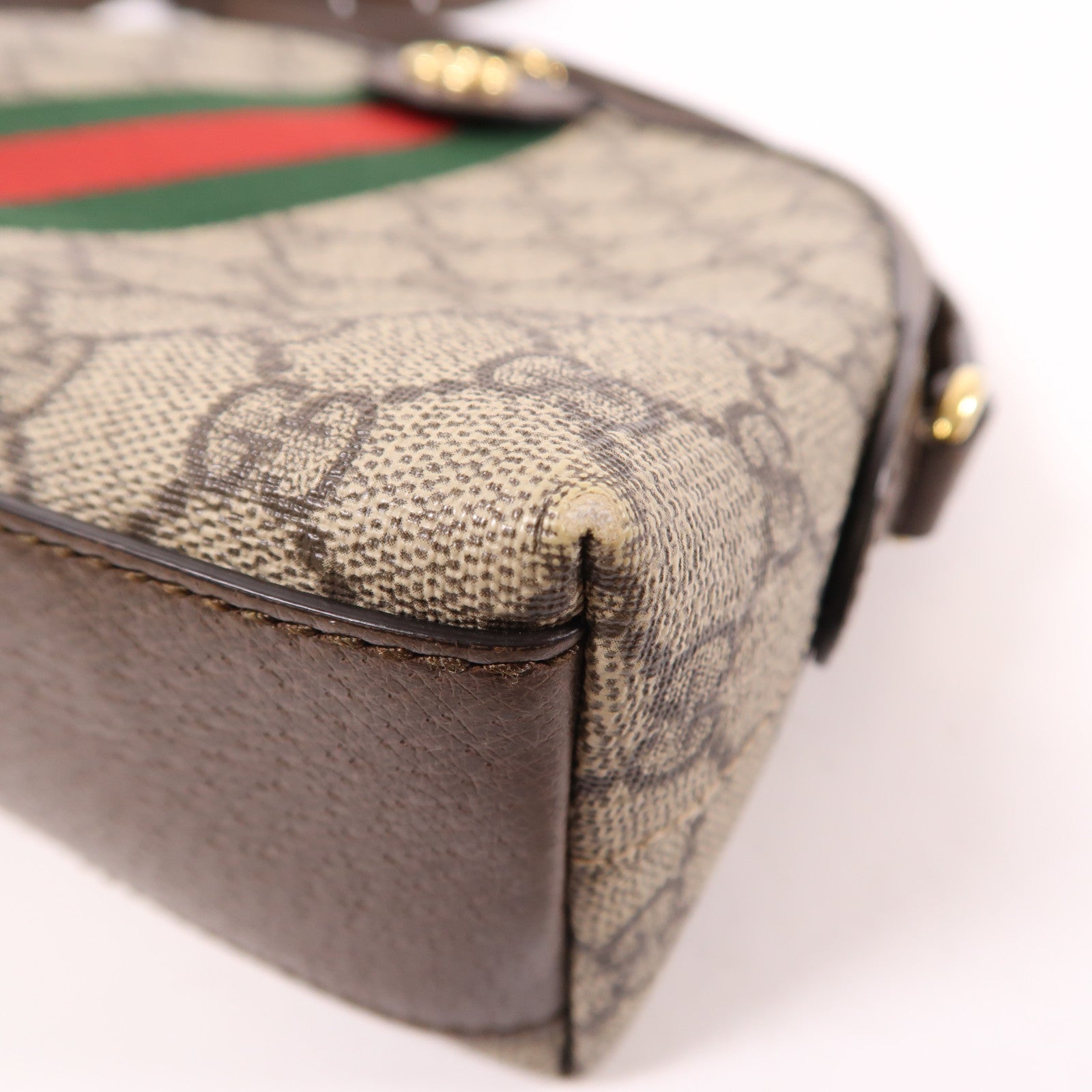 GUCCI 塗層帆布Ophidia GG金扣肩背袋