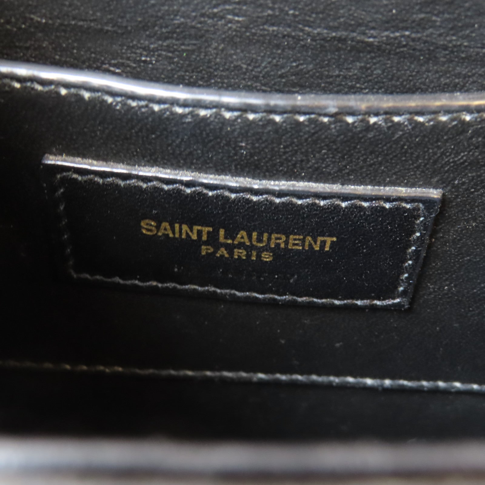 YVES SAINT LAURENT 牛皮皮革Shoulder Bag金扣肩背袋黑色