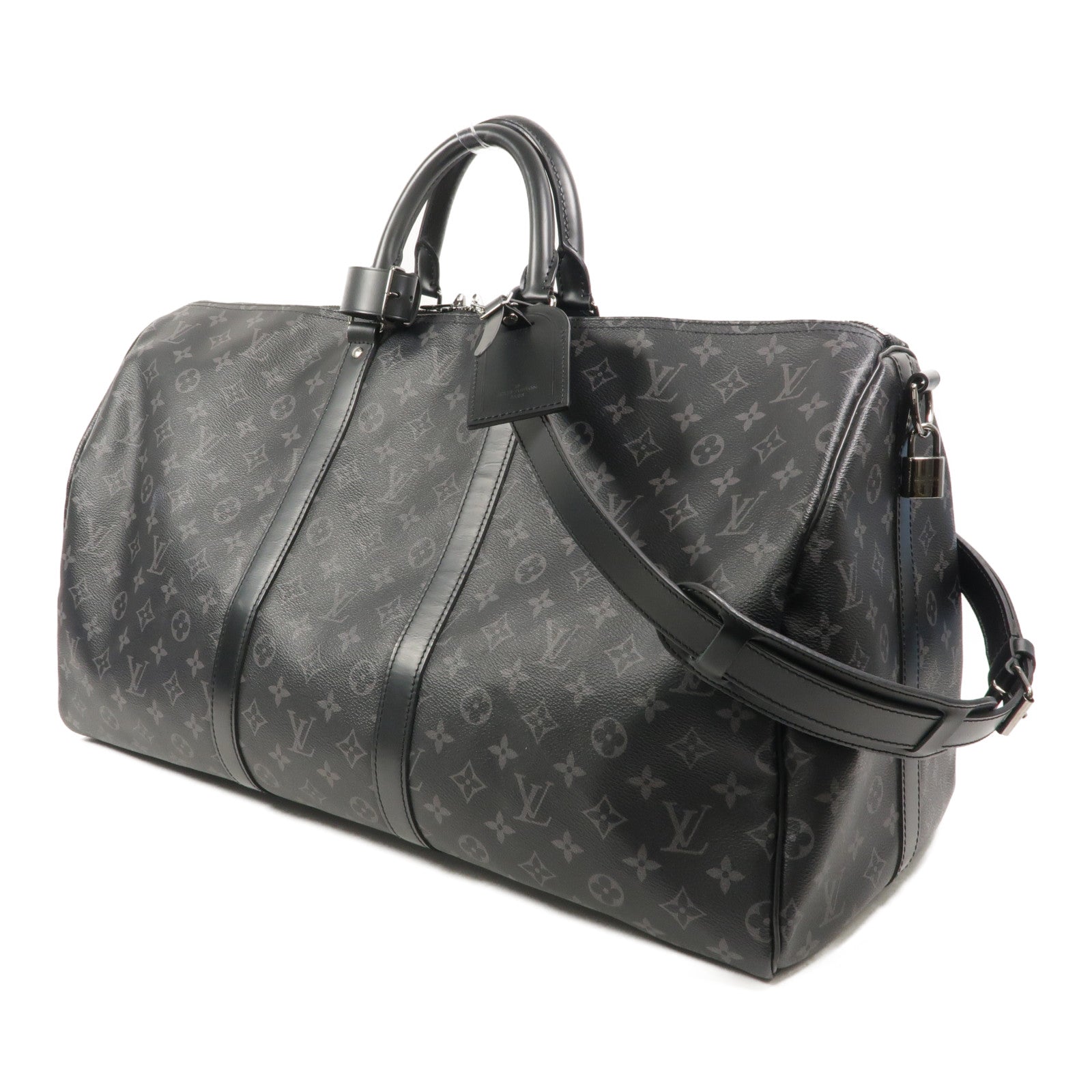 LOUIS VUITTON Monogram Eclipse Keepall Bandouliere 55手挽肩背兩用袋