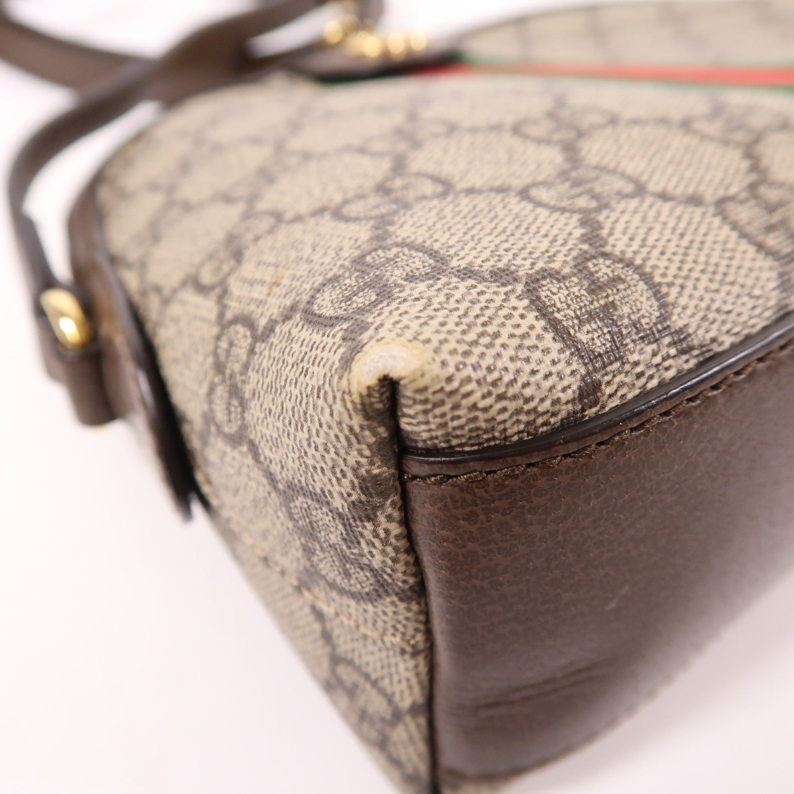 GUCCI 塗層帆布Ophidia GG金扣肩背袋