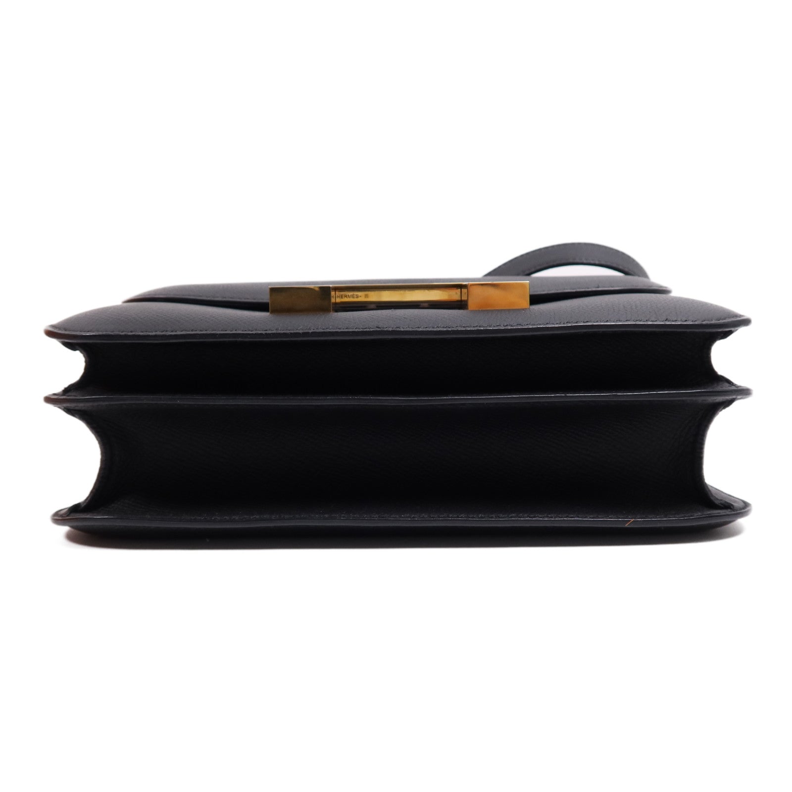 HERMES Epsom皮革Constance 24金扣肩背袋Noir