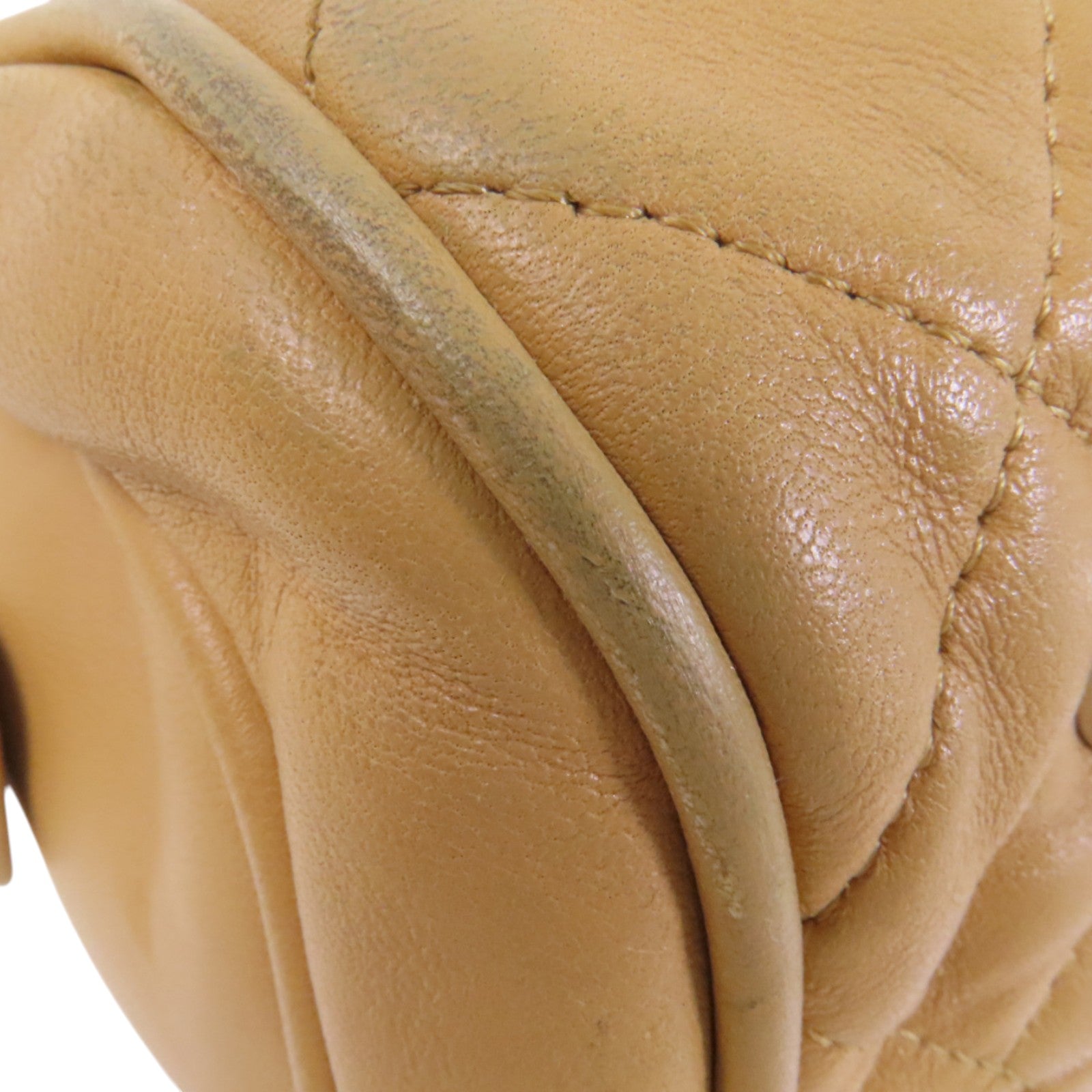 CHANEL 牛皮皮革Chain Shoulder銀扣鏈帶肩背袋