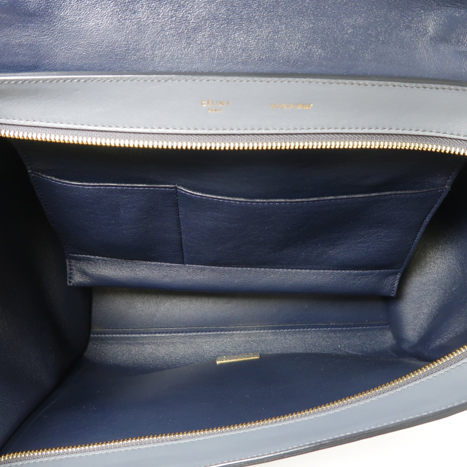 CELINE 牛皮/麂皮皮革Trapeze Medium金扣手挽肩背兩用袋