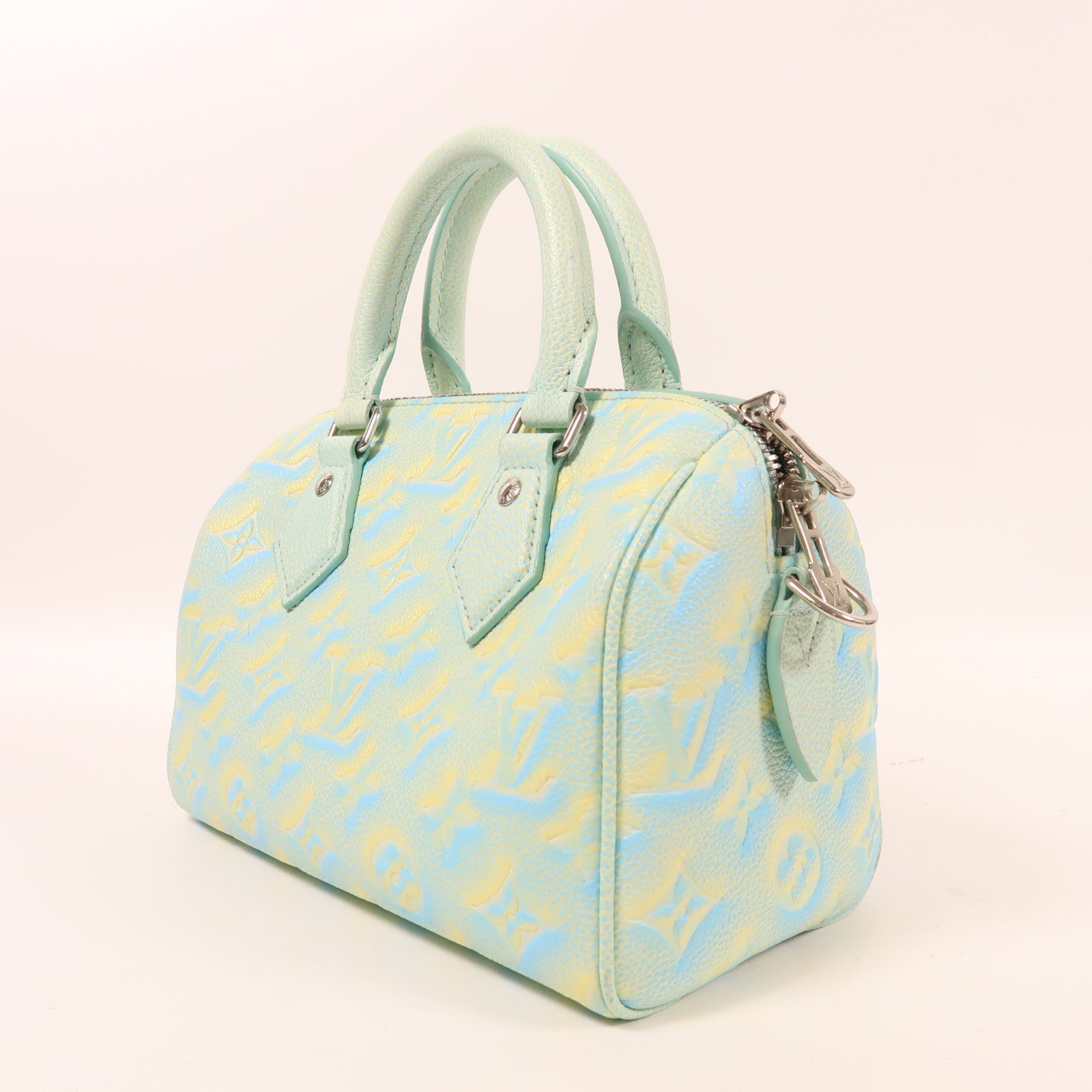 LOUIS VUITTON Monogram Empreinte Nano Speedy銀扣手挽肩背兩用袋
