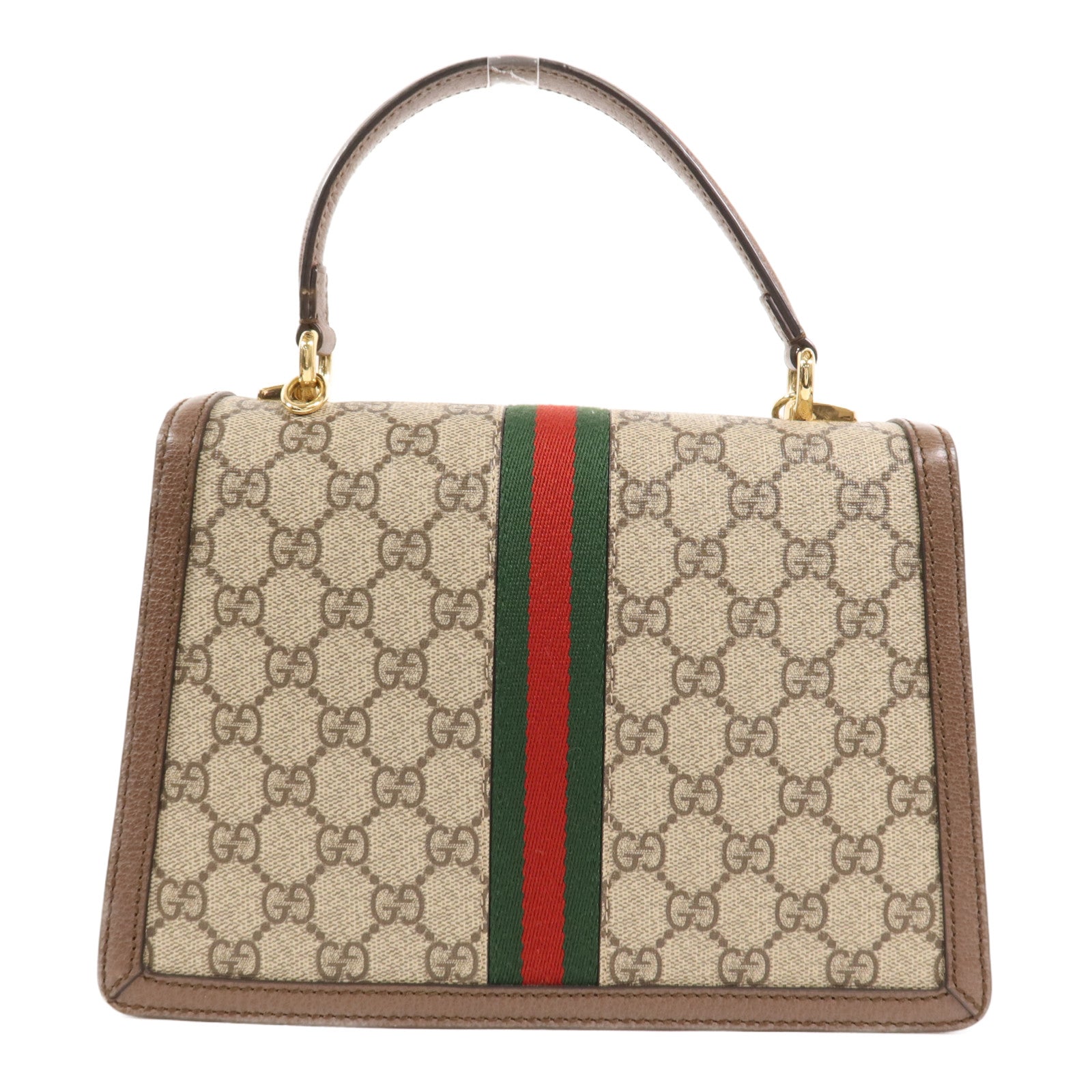 GUCCI 塗層帆布Top Handle金扣手挽肩背兩用袋