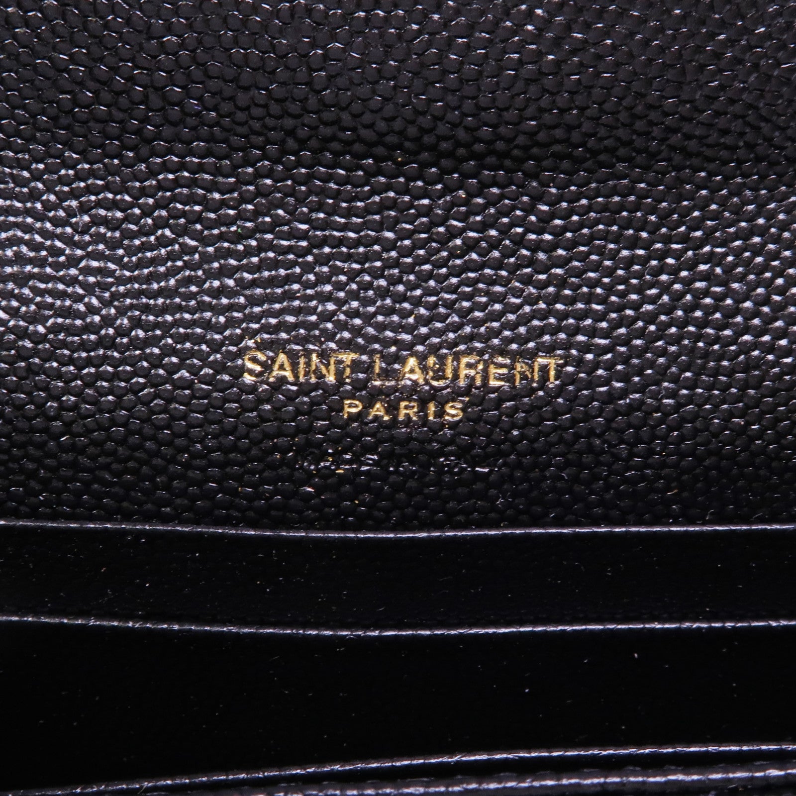 YVES SAINT LAURENT 牛皮皮革Wallet金扣錢包
