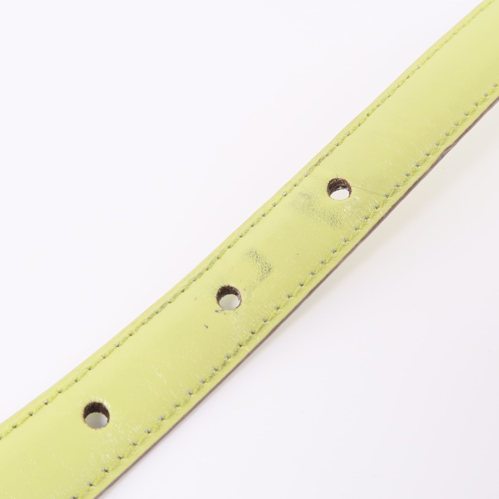 GUCCI 皮革Belt銀扣皮帶綠色