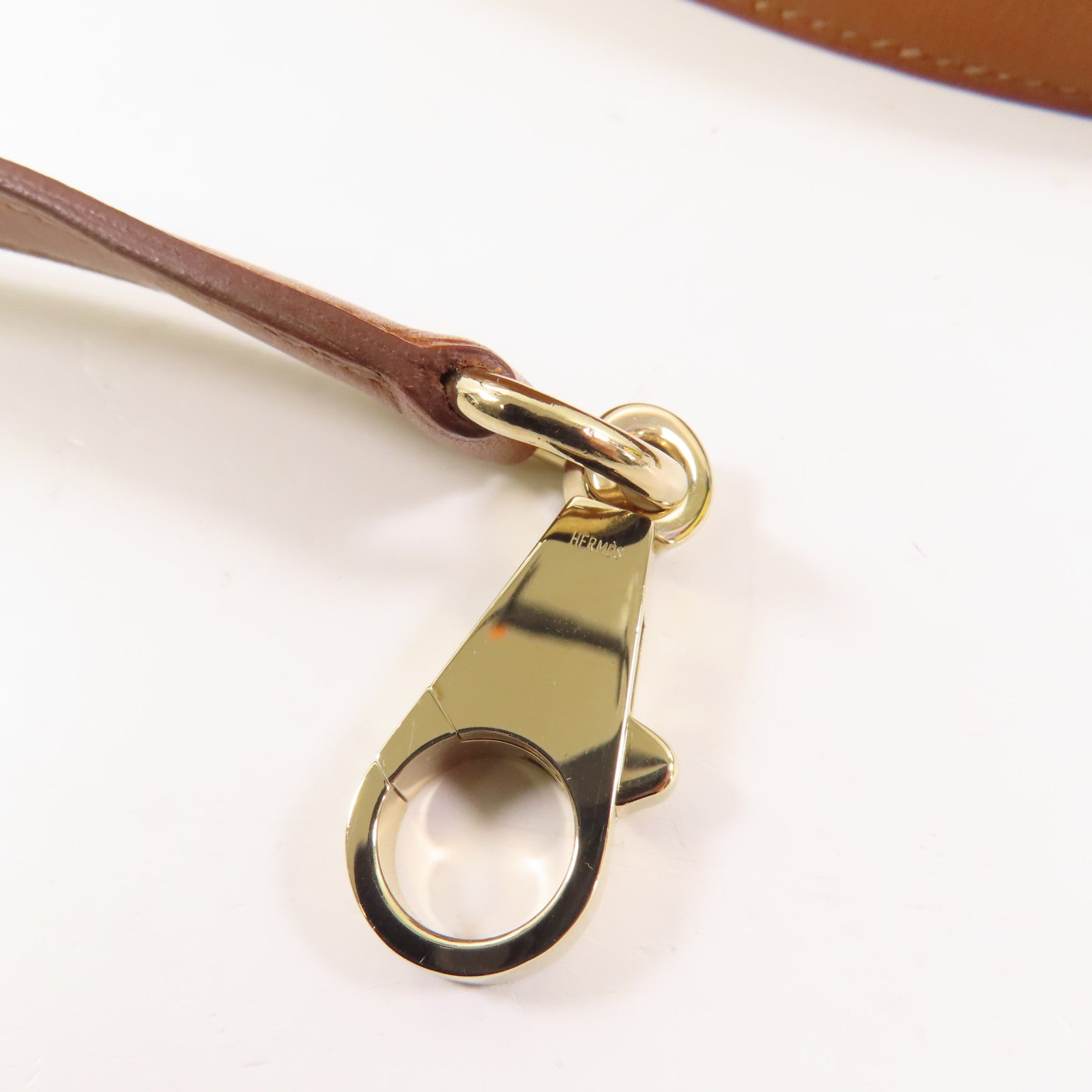 HERMES Tadelakt皮革Kelly Ghillies 35手挽肩背兩用袋34 Fauve