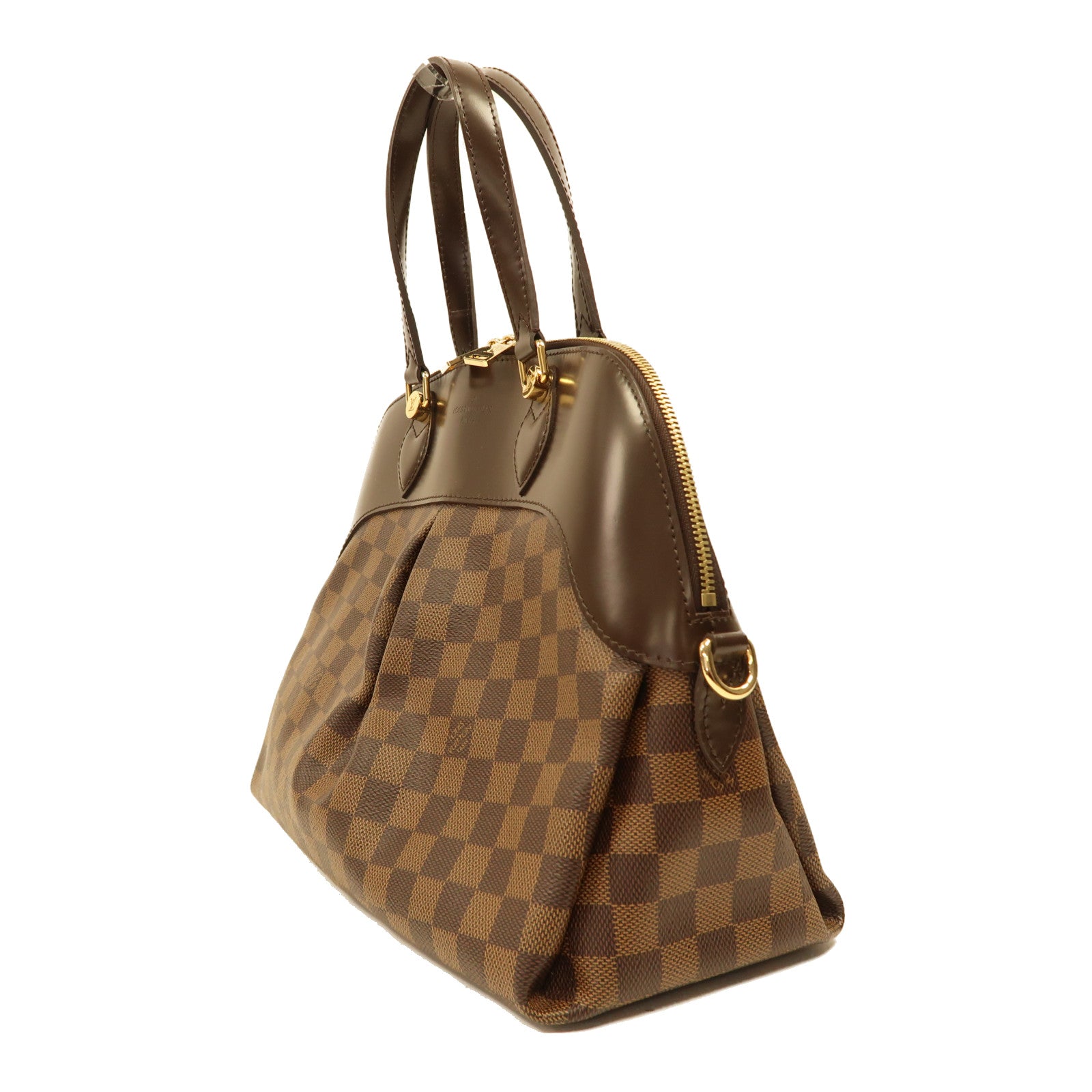 LOUIS VUITTON Damier Salvi金扣手挽肩背兩用袋啡色