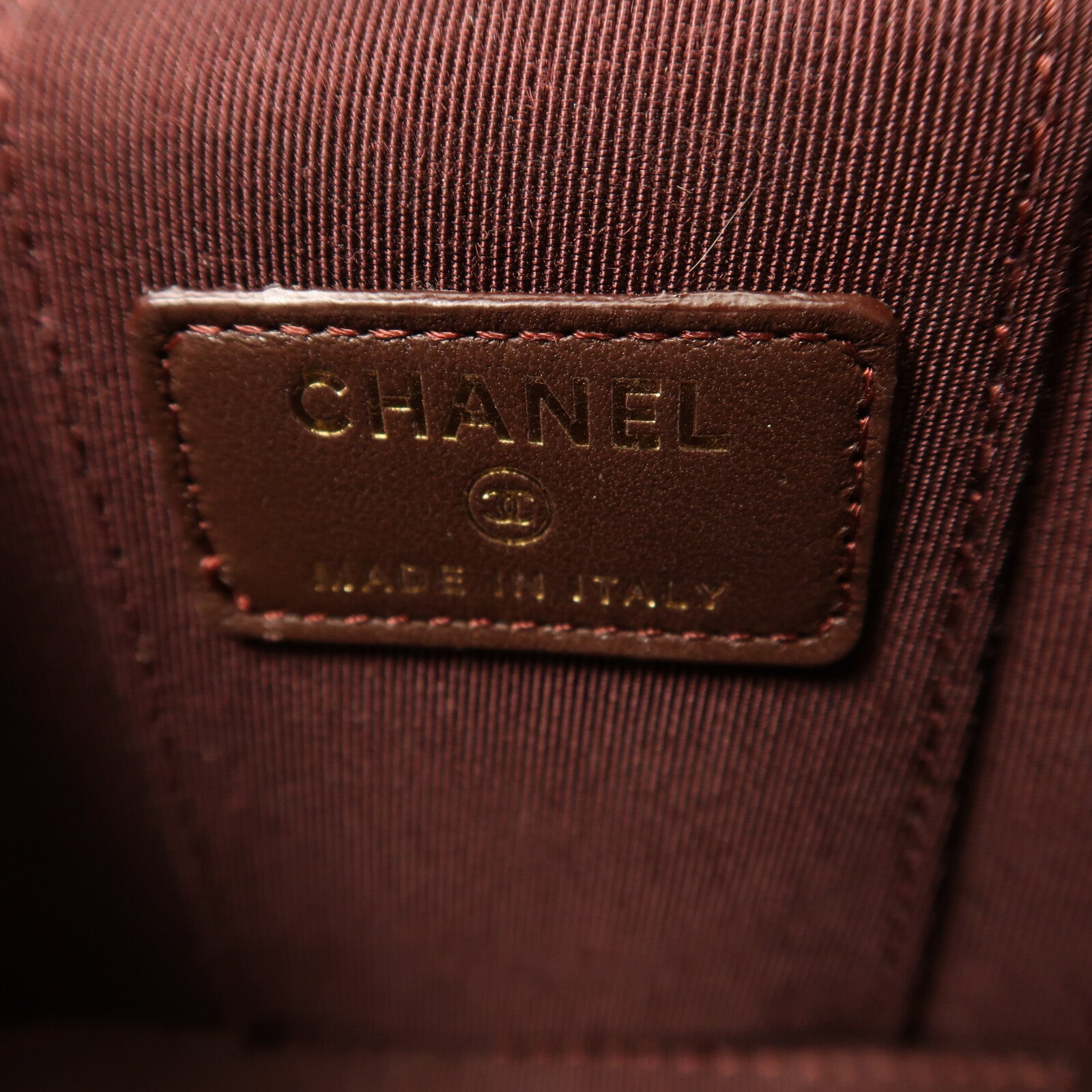 CHANEL 羊皮皮革Mini Vanity Case金扣鏈帶肩背袋