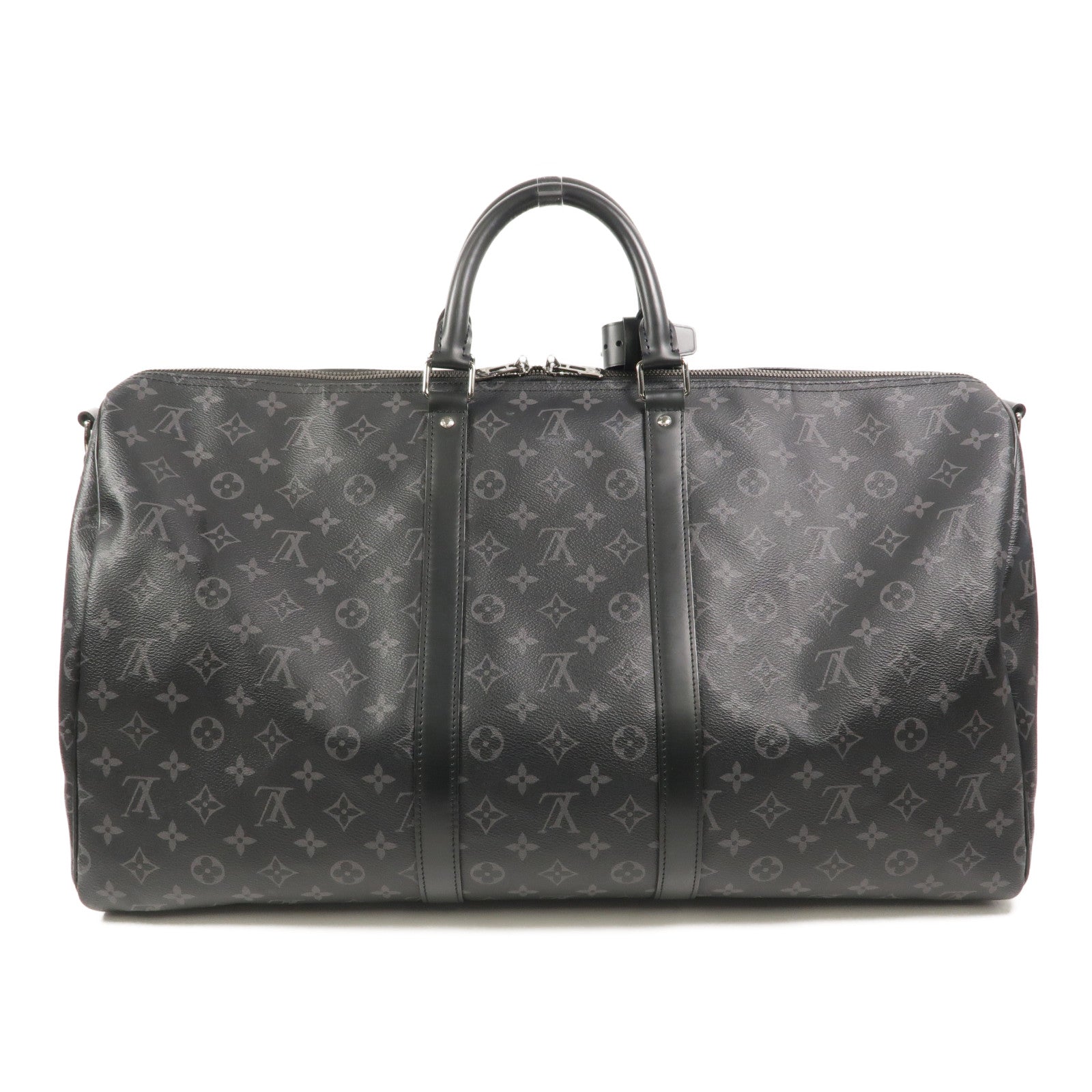 LOUIS VUITTON Monogram Eclipse Keepall Bandouliere 55手挽肩背兩用袋