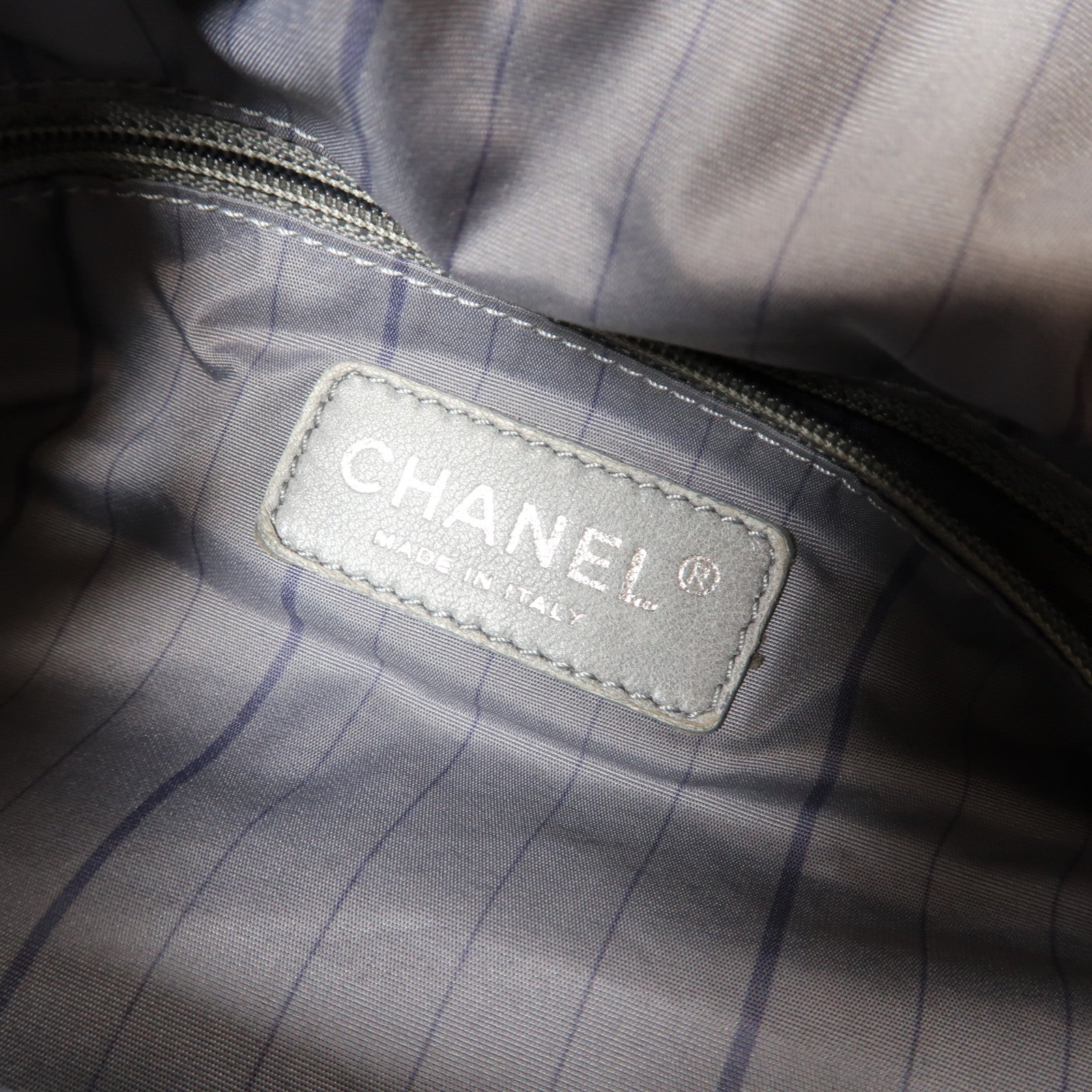 CHANEL 【激減優惠】羊皮皮革Shoulder Bag銀扣鏈帶肩背袋黑色