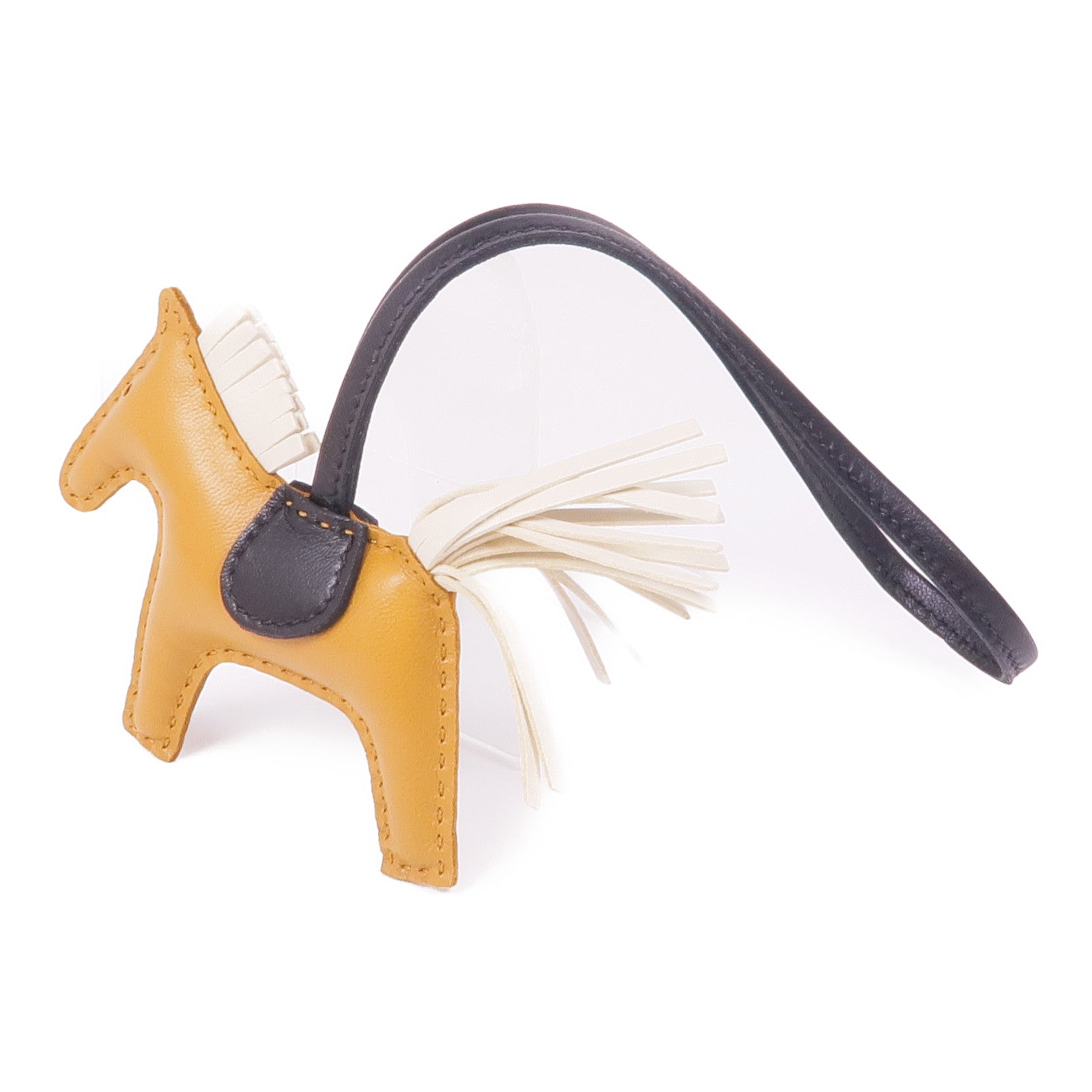 HERMES 【激減優惠】Swift皮革Rodeo PM掛飾Chai/ Nate/Noir