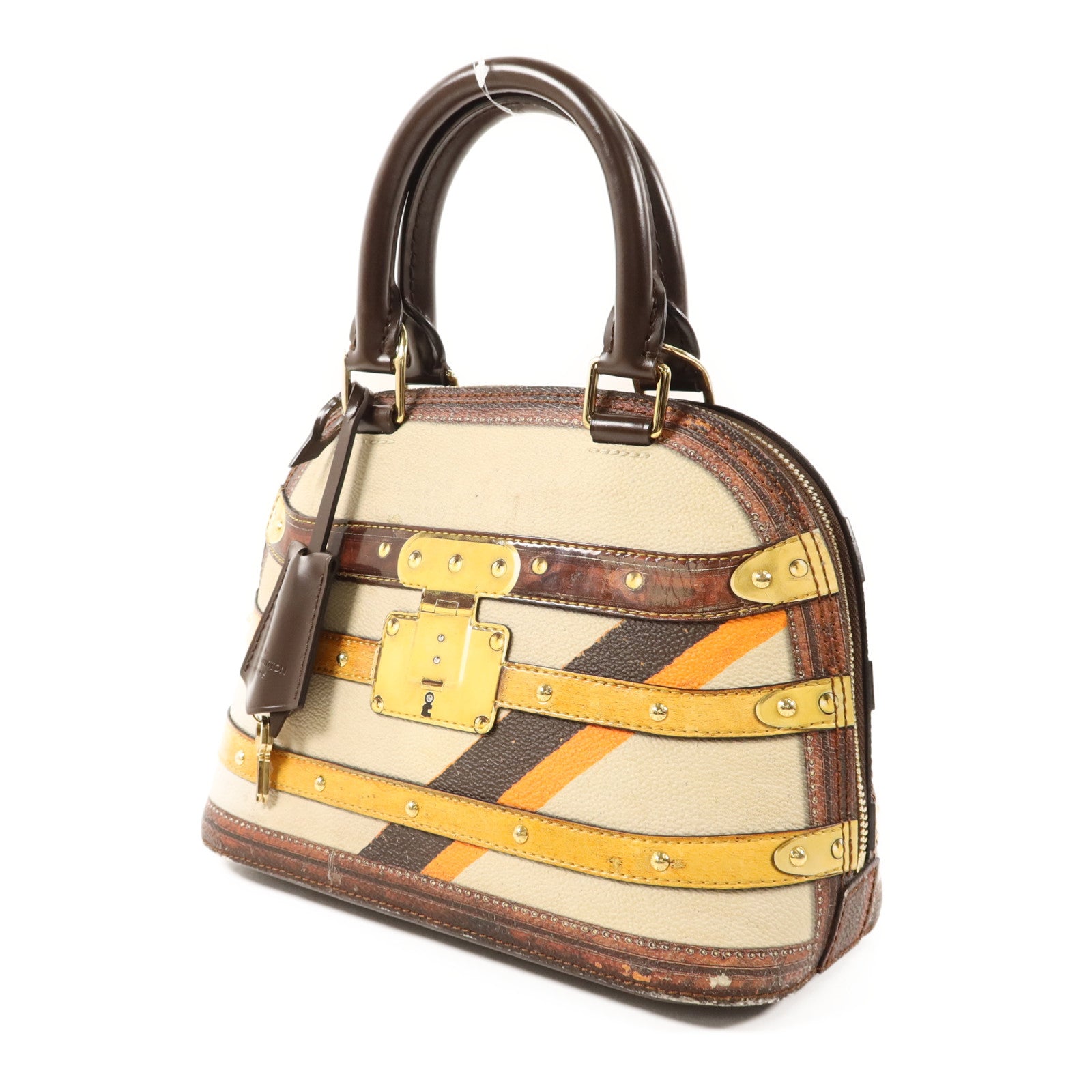 LOUIS VUITTON 皮革Alma BB Time Trunk金扣手挽肩背兩用袋