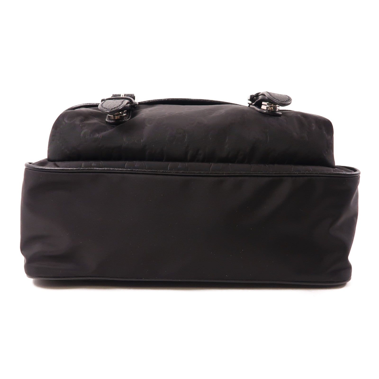 GUCCI 尼龍Shoulder Bag銀扣肩背袋黑色