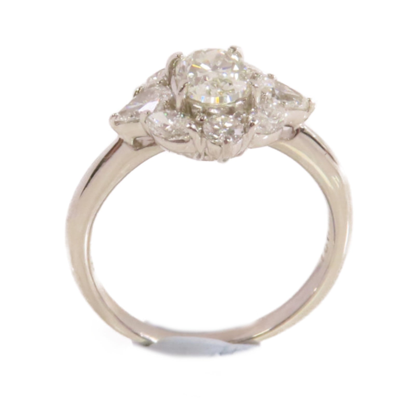 JEWELRY PT900鉑金/0.91ct鑚石/1.008ct鑚石Diamond Ring戒指US#7.5