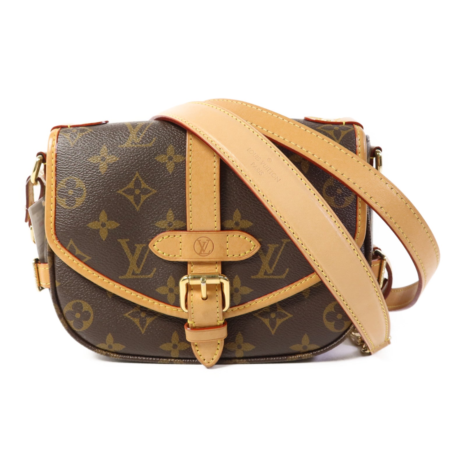 LOUIS VUITTON Monogram Saumur BB金扣手挽肩背兩用袋
