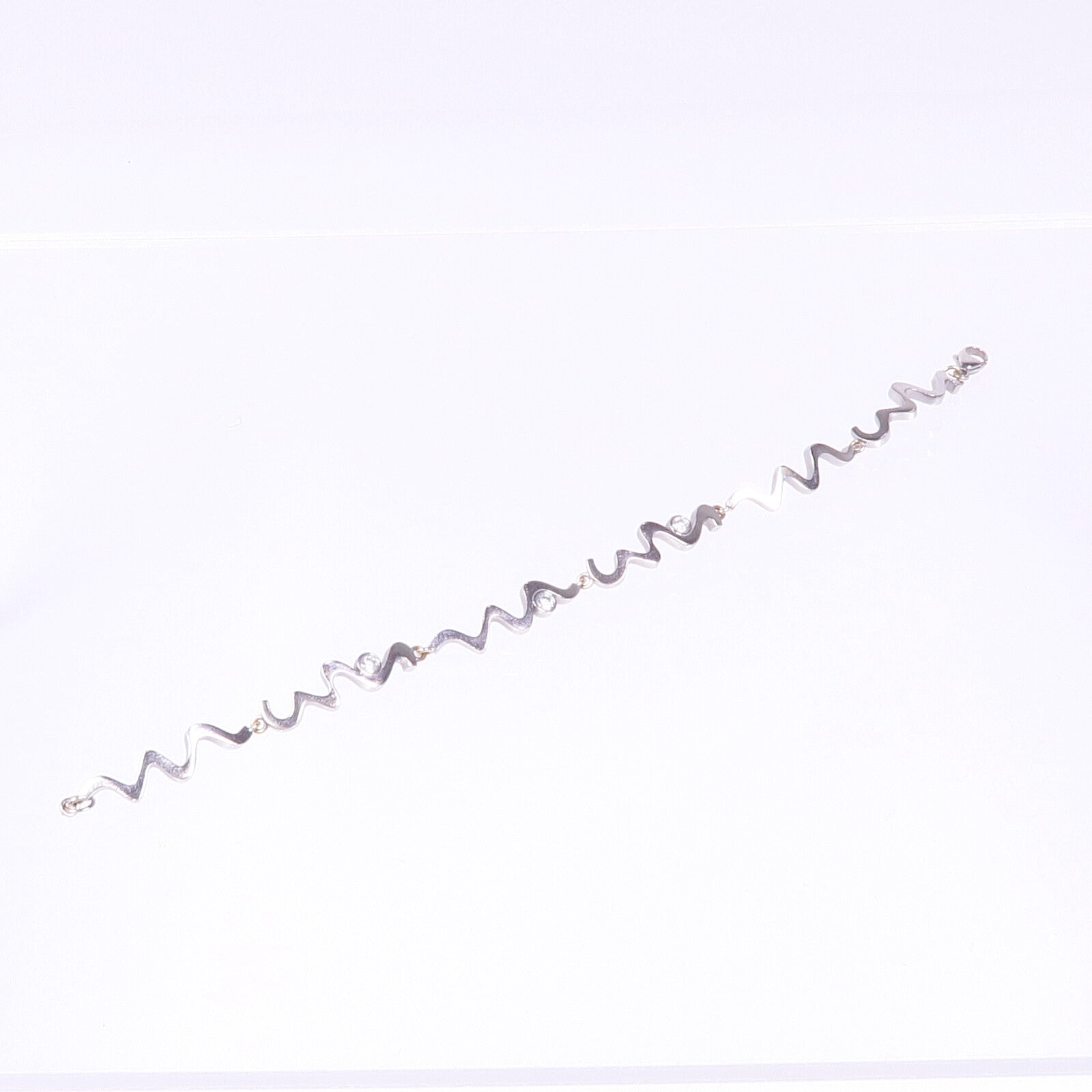 TIFFANY＆CO 18K白金Diamond Frank Gehry Bracelet鑽石手鏈