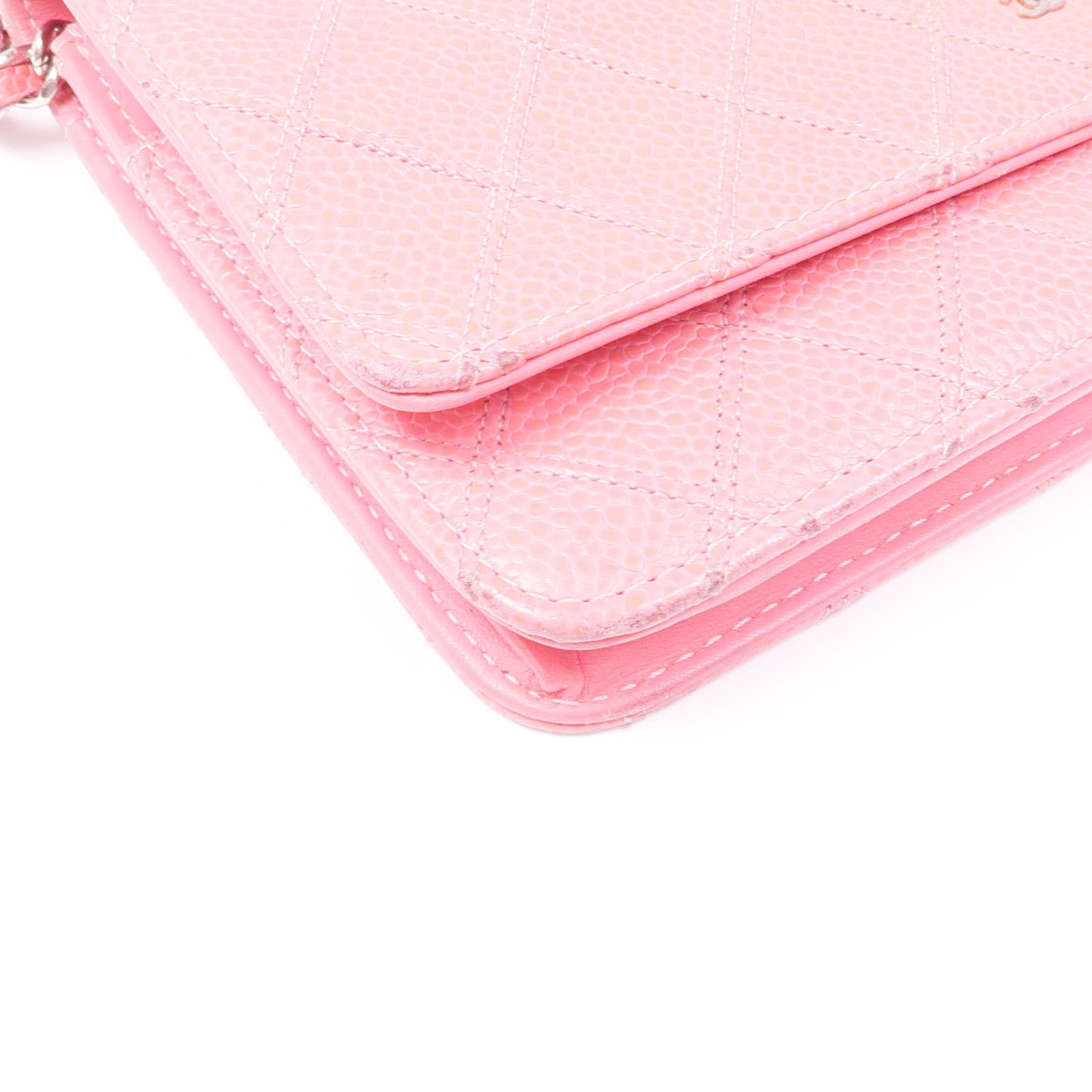 CHANEL 牛皮皮革Wallet On Chain銀扣鏈帶肩背袋