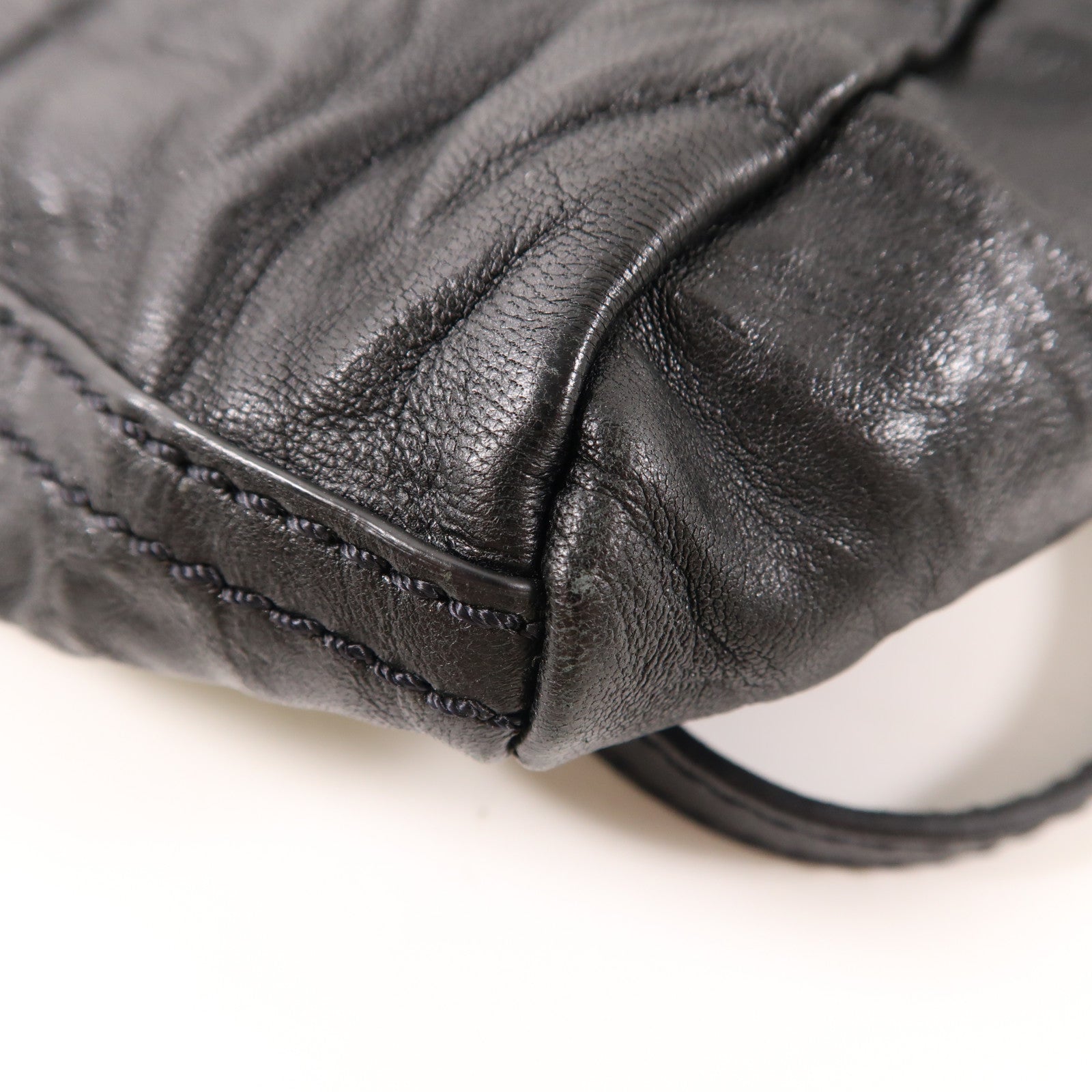 GIVENCHY 牛皮皮革Mini Pandora銀扣肩背袋黑色