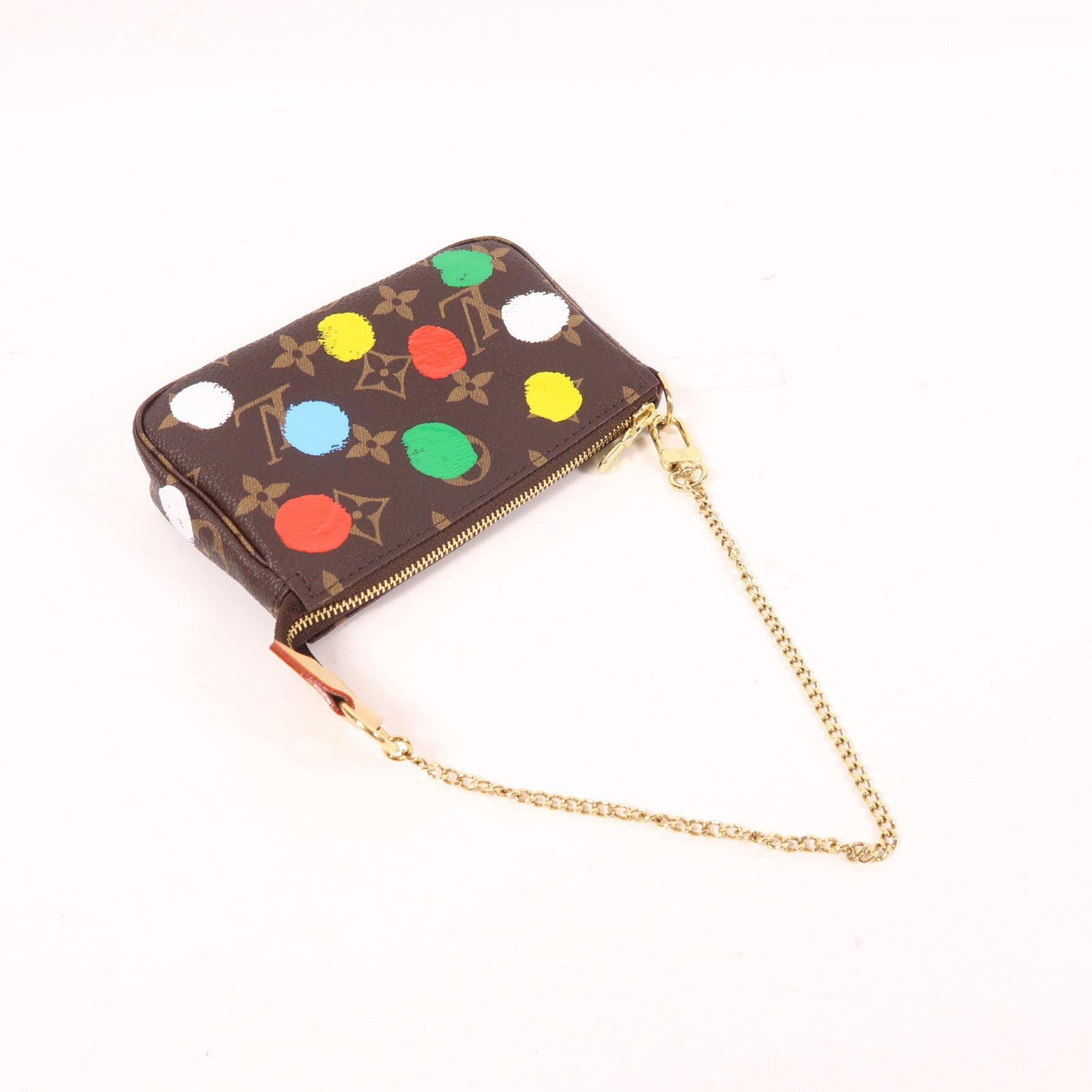 LOUIS VUITTON 塗層帆布Pochette Accessoires LV X YK金扣手挽袋