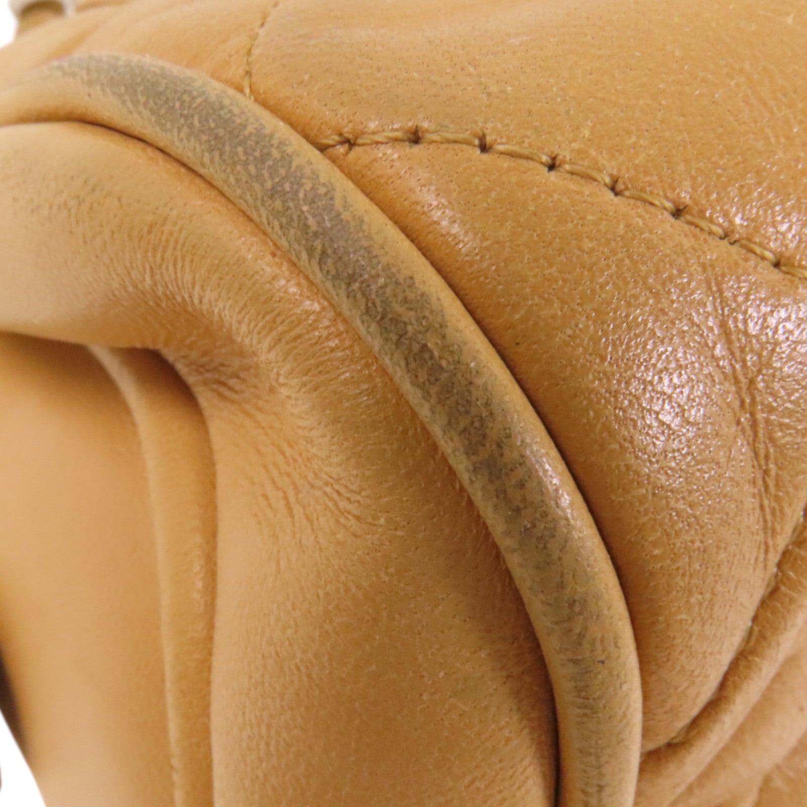 CHANEL 牛皮皮革Chain Shoulder銀扣鏈帶肩背袋