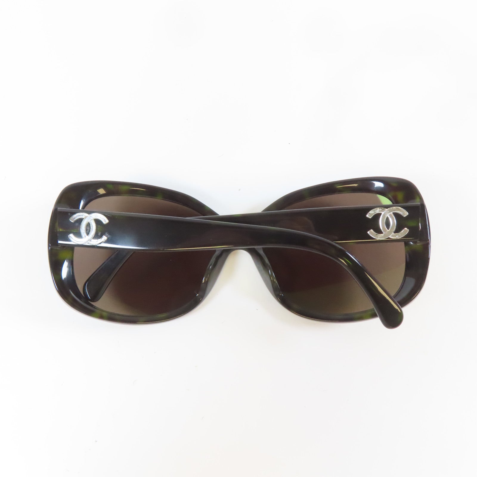 CHANEL PVC Sunglasses太陽眼鏡黑色/綠色