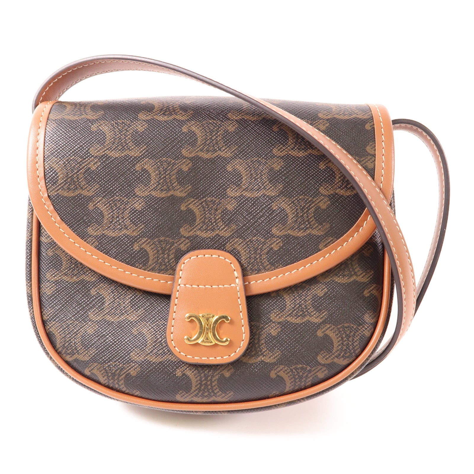CELINE 塗層帆布Mini Besace金扣肩背袋