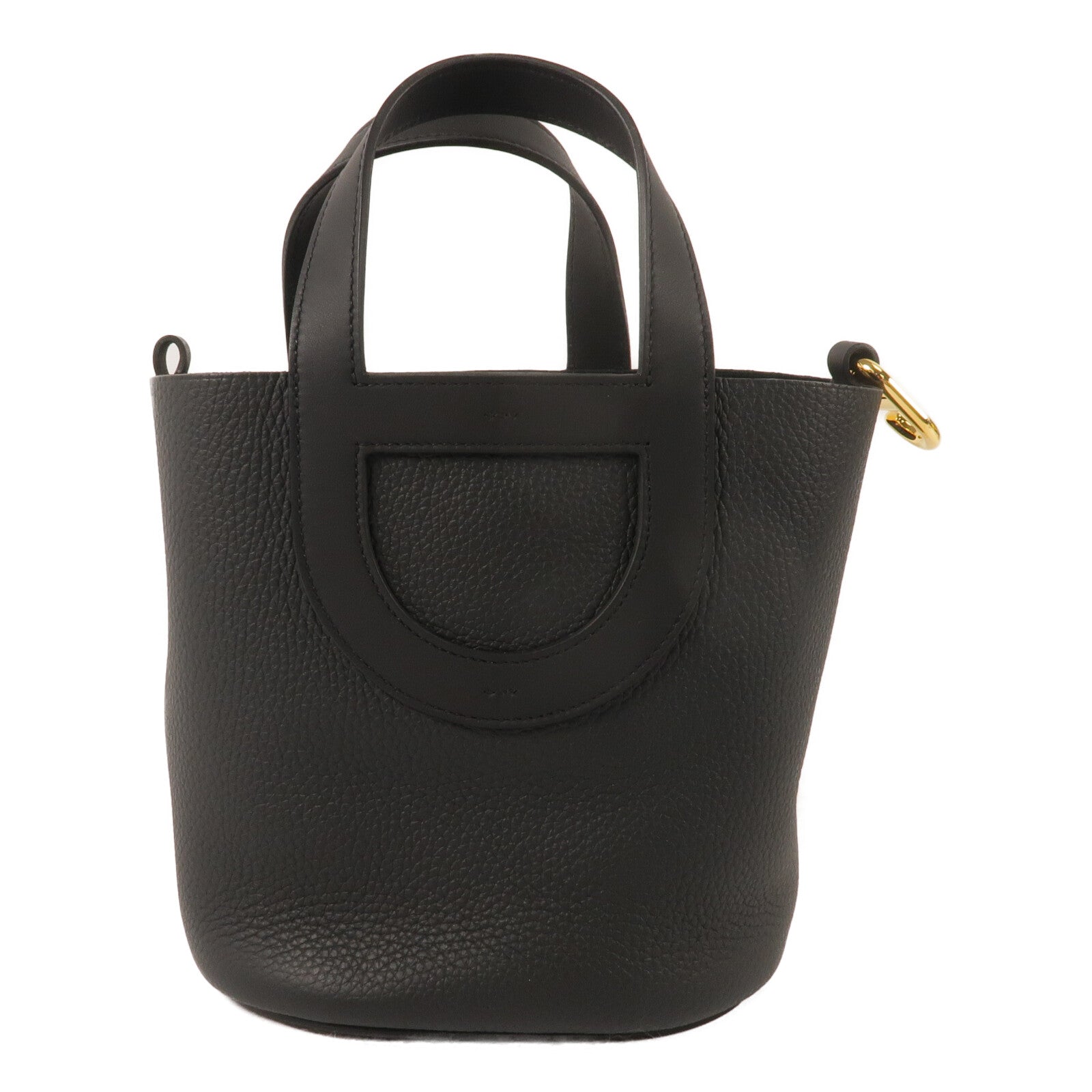 HERMES Clemence皮革In The Loop 18手挽袋Noir