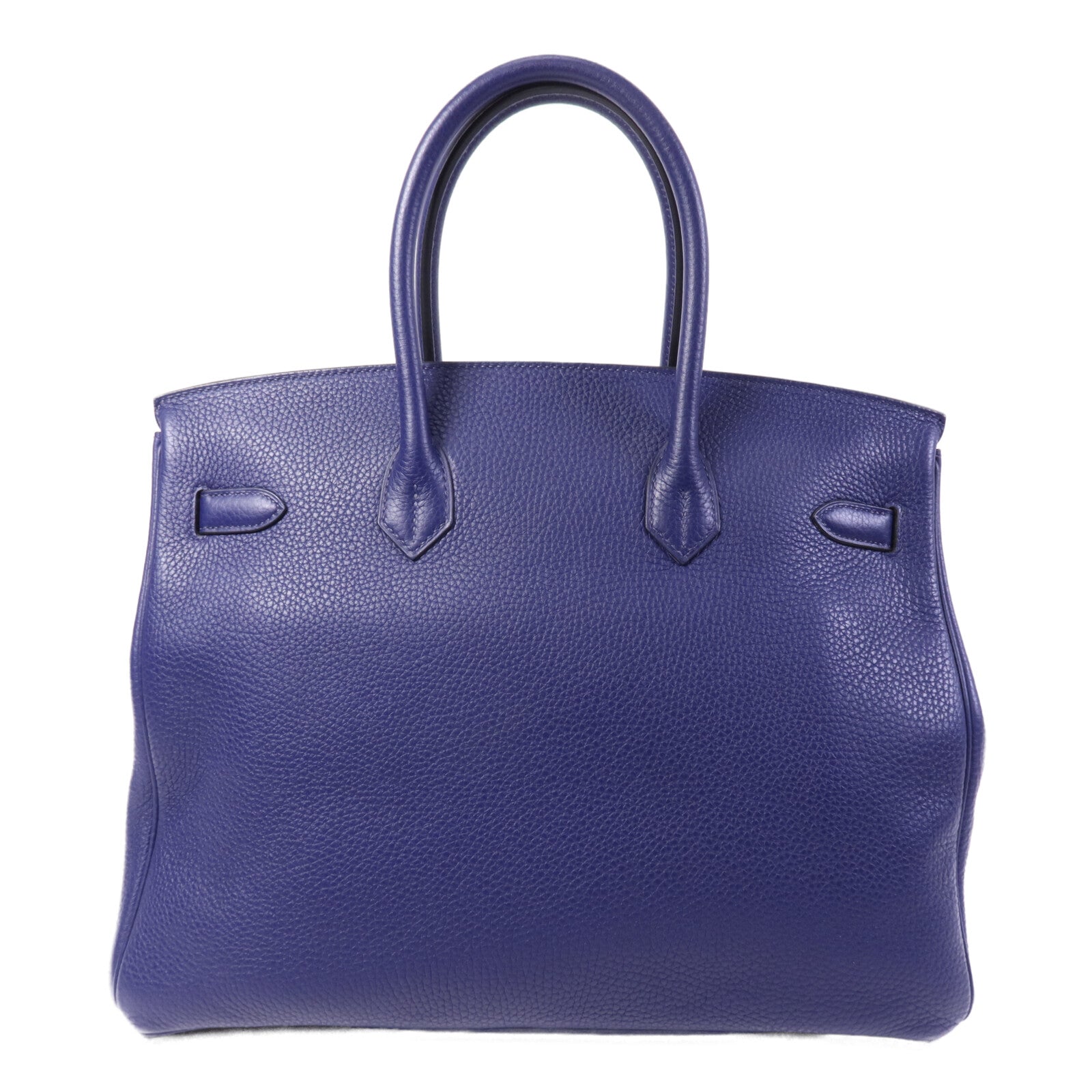 HERMES Togo皮革Birkin 35金扣手挽袋Bleu Encre