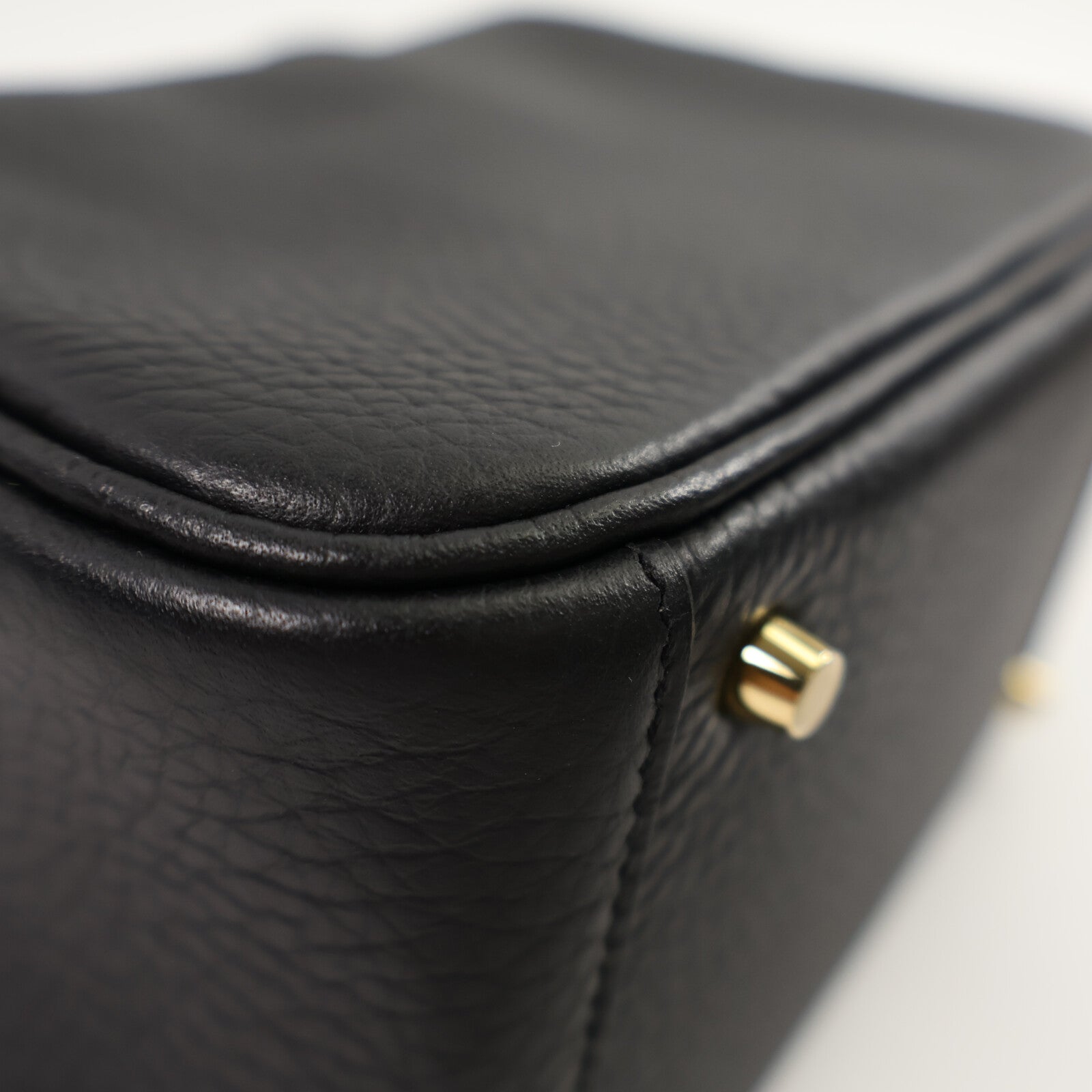 HERMES Clemence皮革Mini Lindy肩背袋Noir
