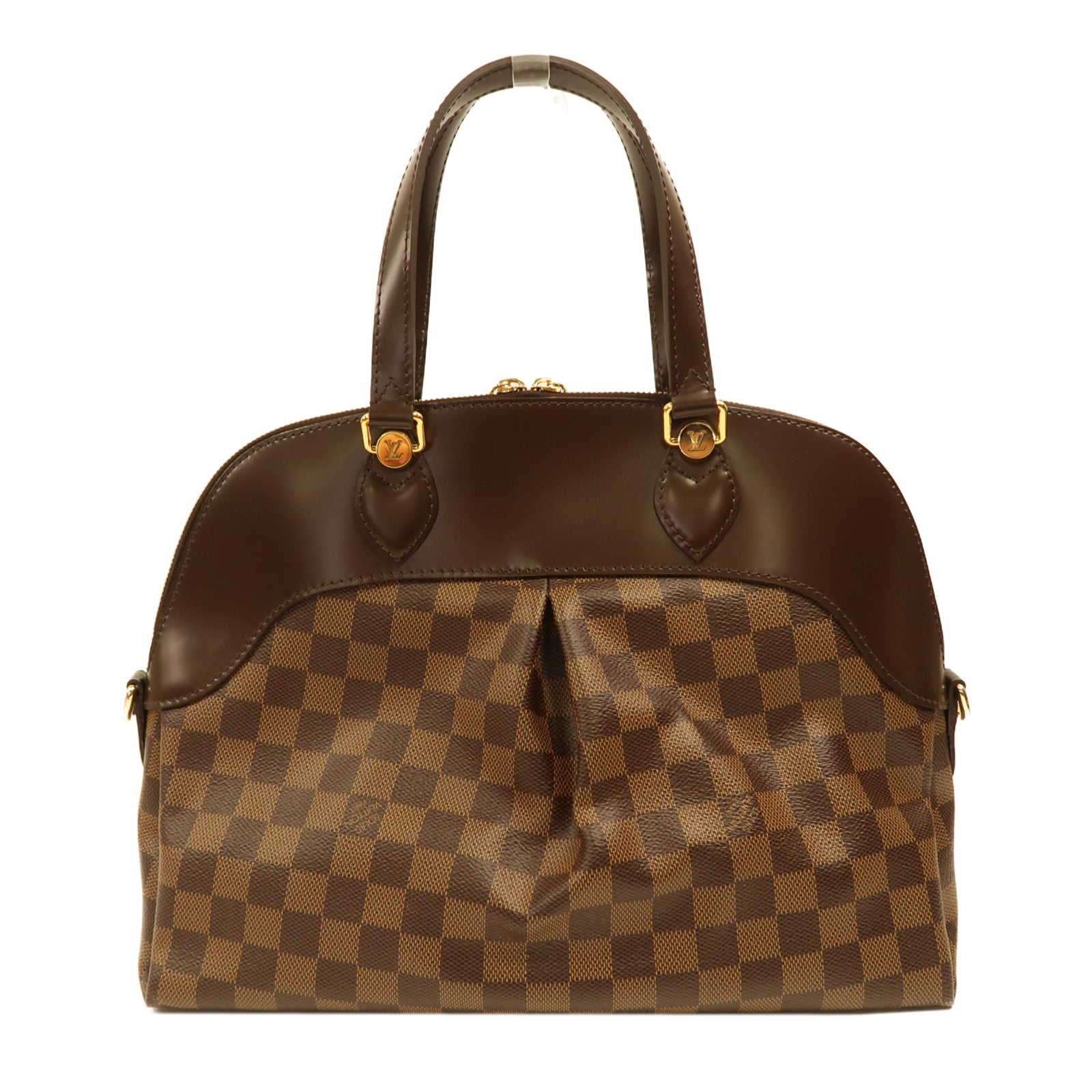 LOUIS VUITTON Damier Salvi金扣手挽肩背兩用袋啡色