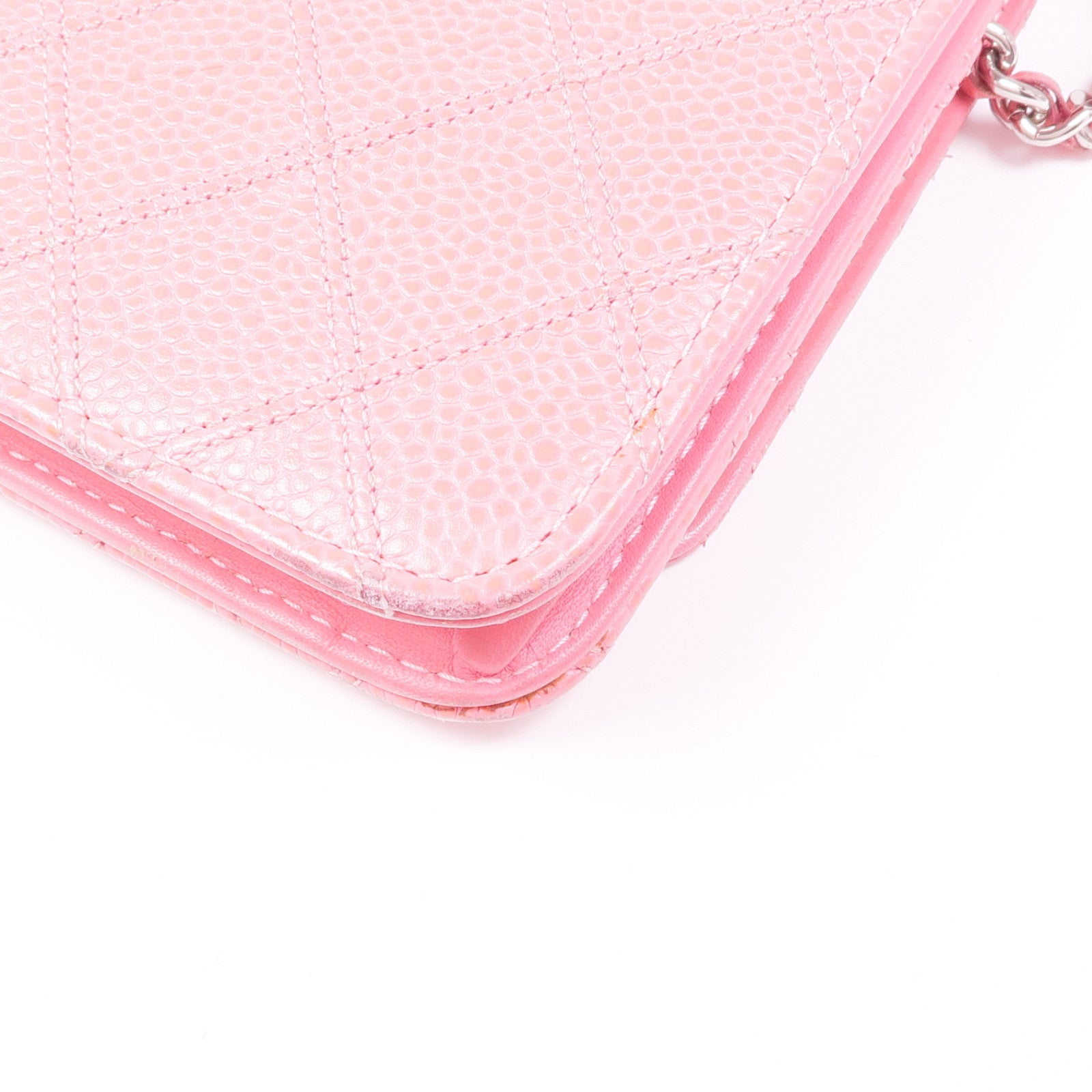 CHANEL 牛皮皮革Wallet On Chain銀扣鏈帶肩背袋