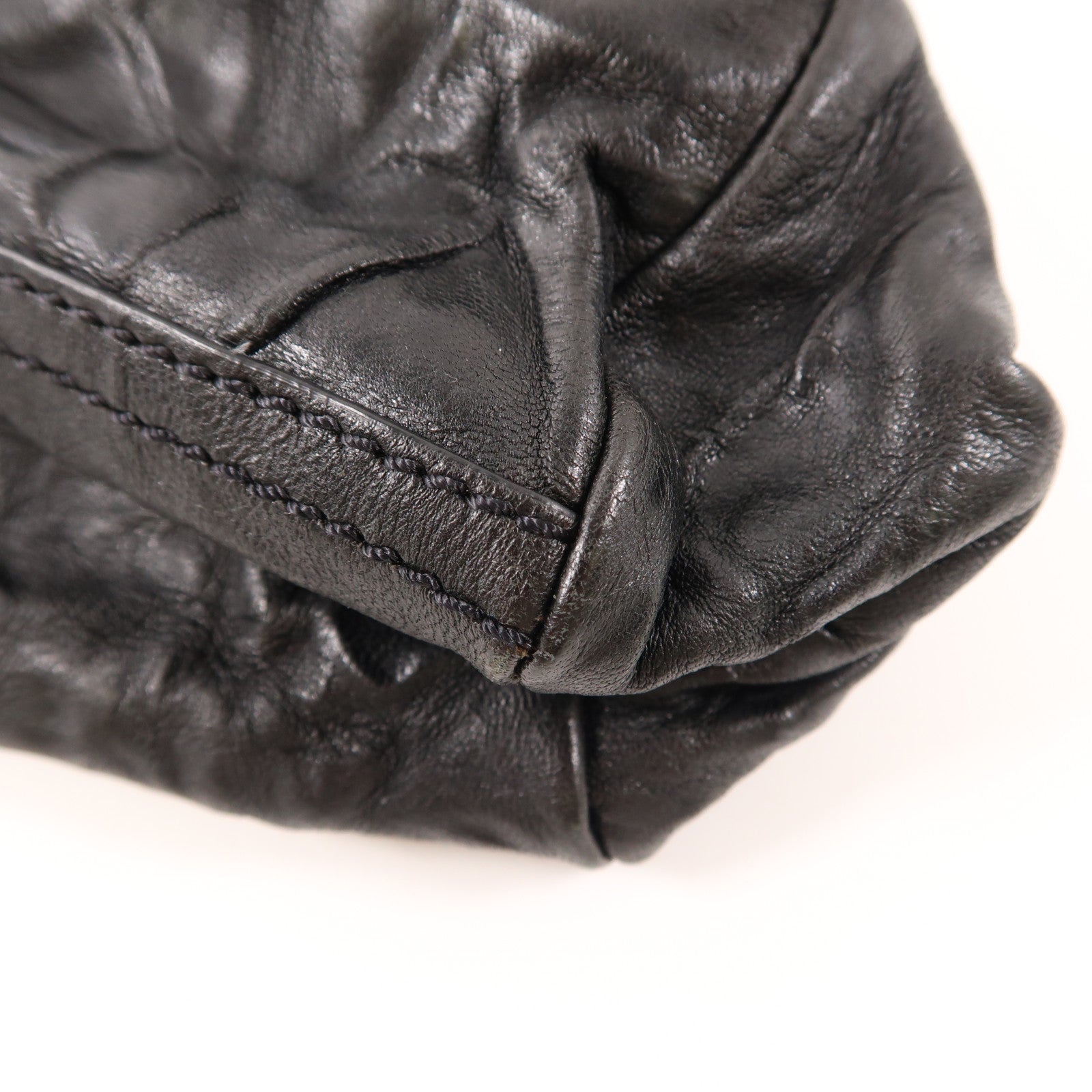 GIVENCHY 牛皮皮革Mini Pandora銀扣肩背袋黑色