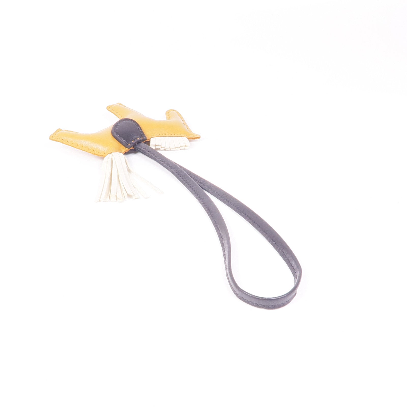 HERMES 【激減優惠】Swift皮革Rodeo PM掛飾Chai/ Nate/Noir