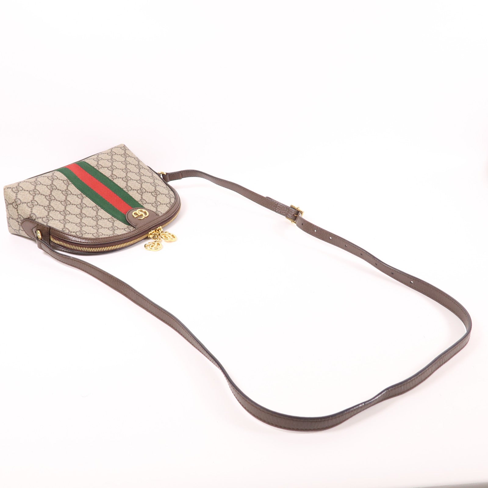 GUCCI 塗層帆布Ophidia GG金扣肩背袋