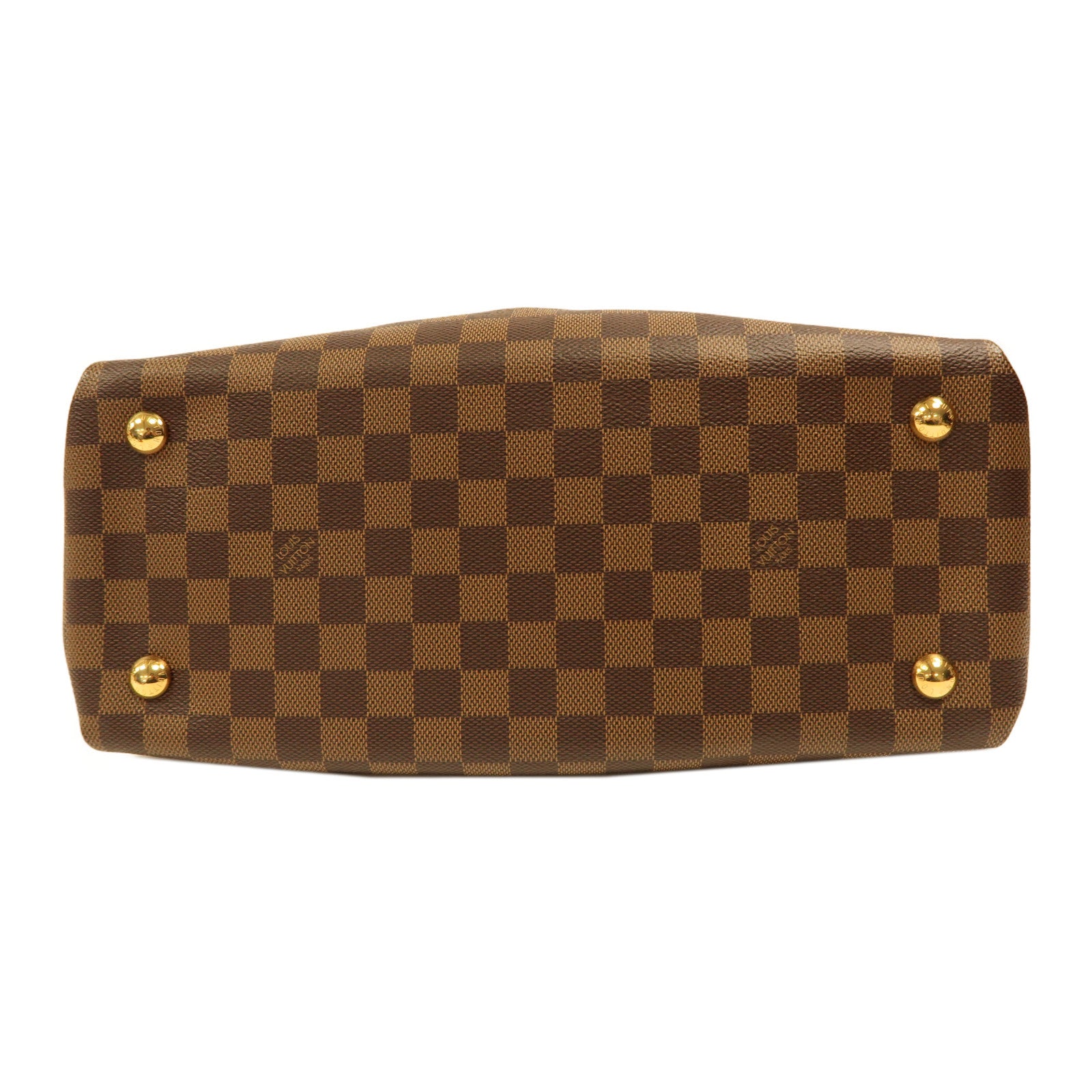 LOUIS VUITTON Damier Salvi金扣手挽肩背兩用袋啡色