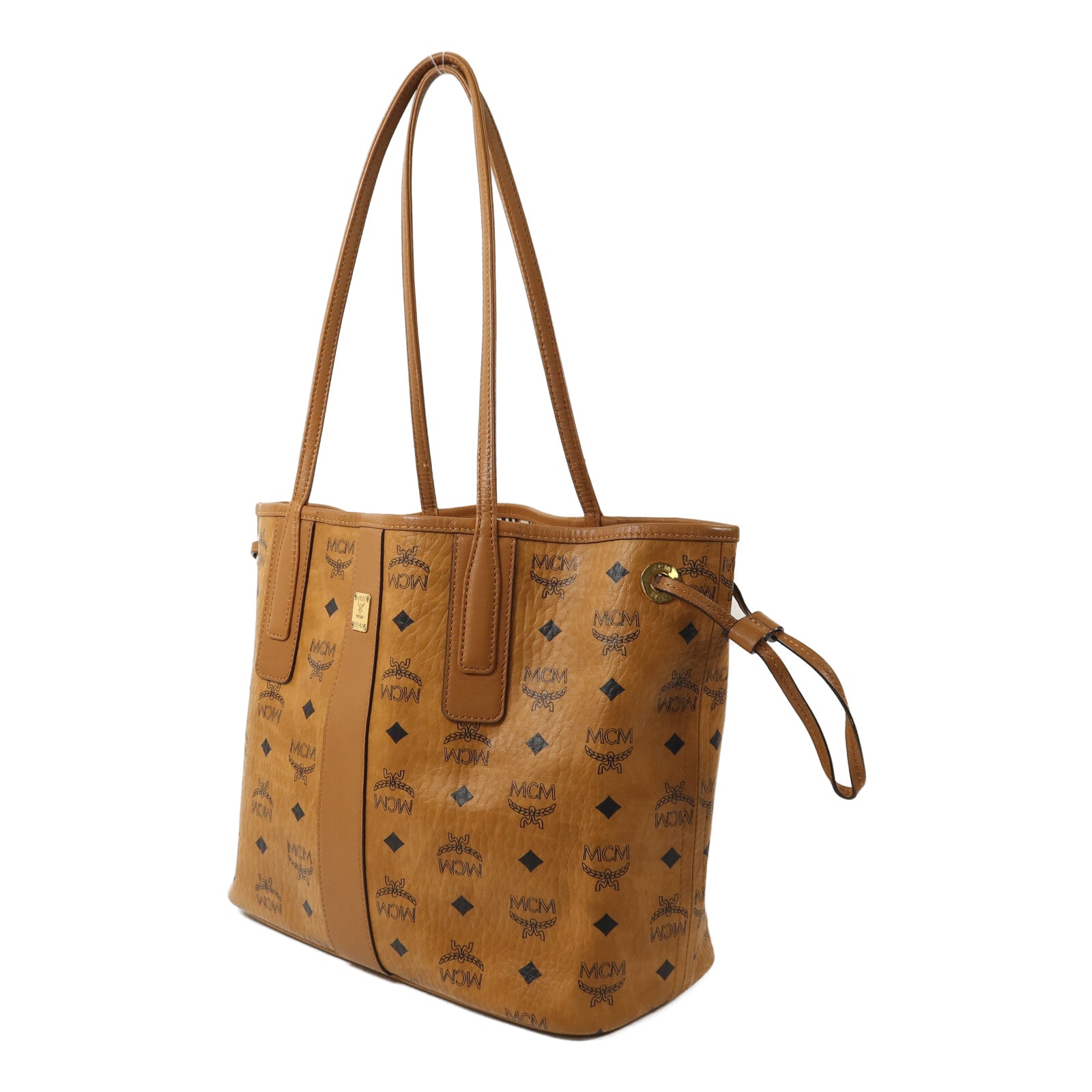 MCM 牛皮皮革Tote Bag金扣手挽袋